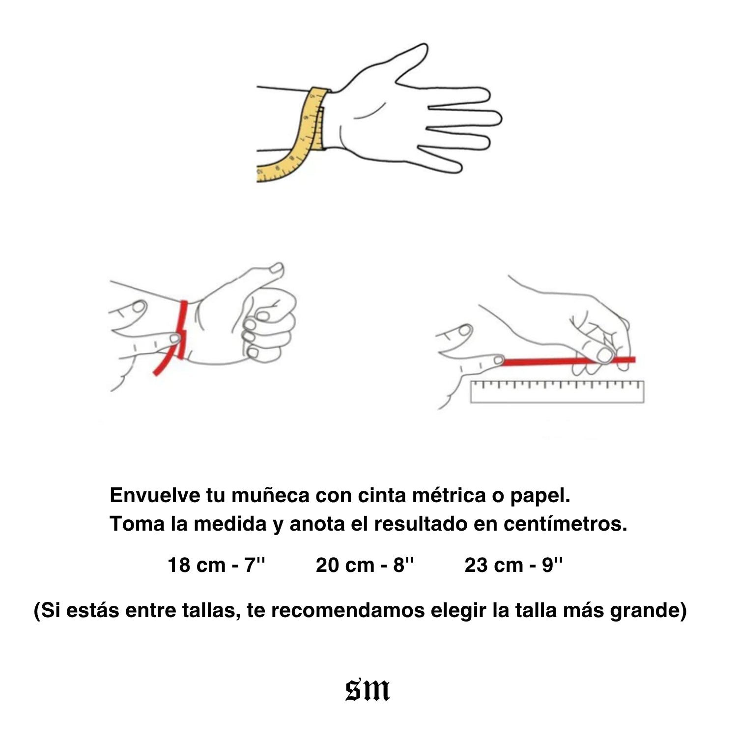 Bracelets size guide