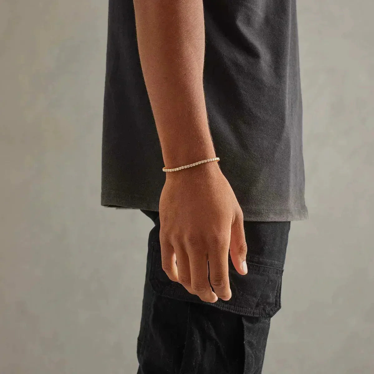 3MM TENNIS BRACELET - 18K GOLD - SANTMEZ®