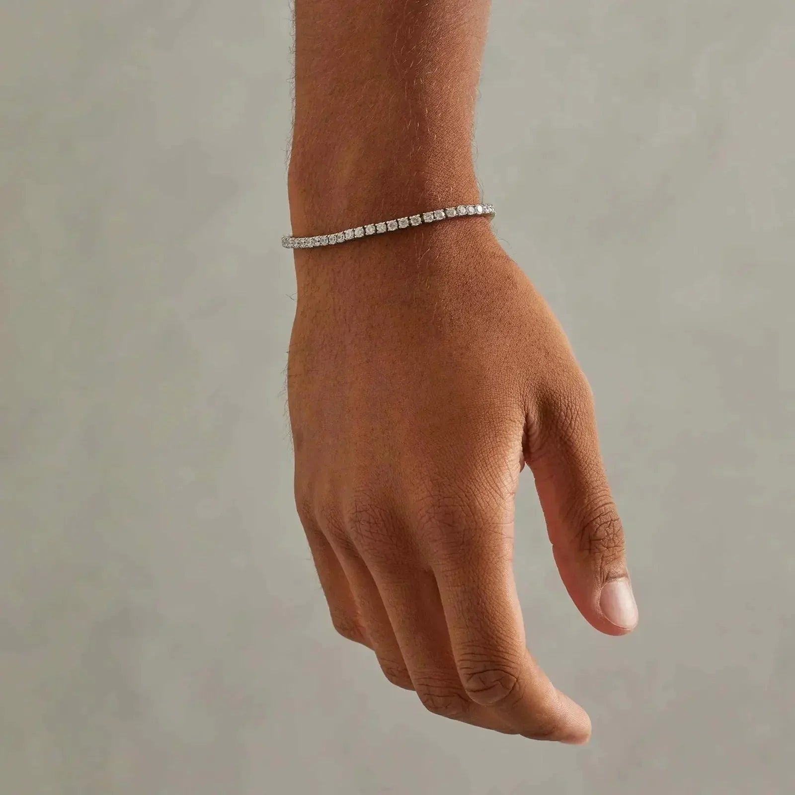 3MM TENNIS BRACELET - WHITE GOLD - SANTMEZ®