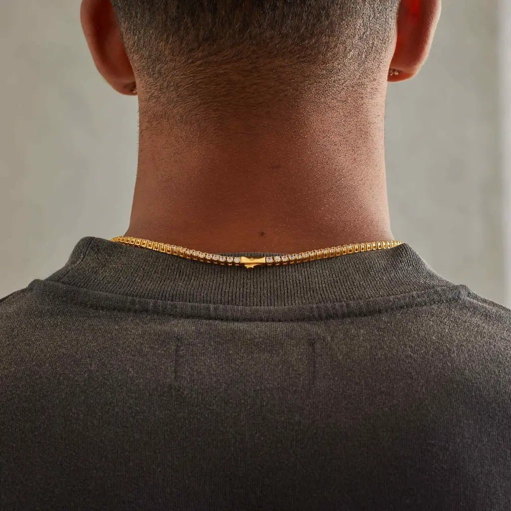 3MM TENNIS CHAIN - 18K GOLD - SANTMEZ®