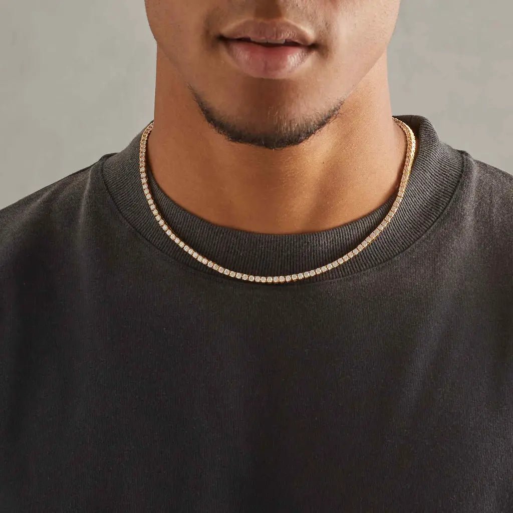 3MM TENNIS CHAIN - 18K GOLD - SANTMEZ®