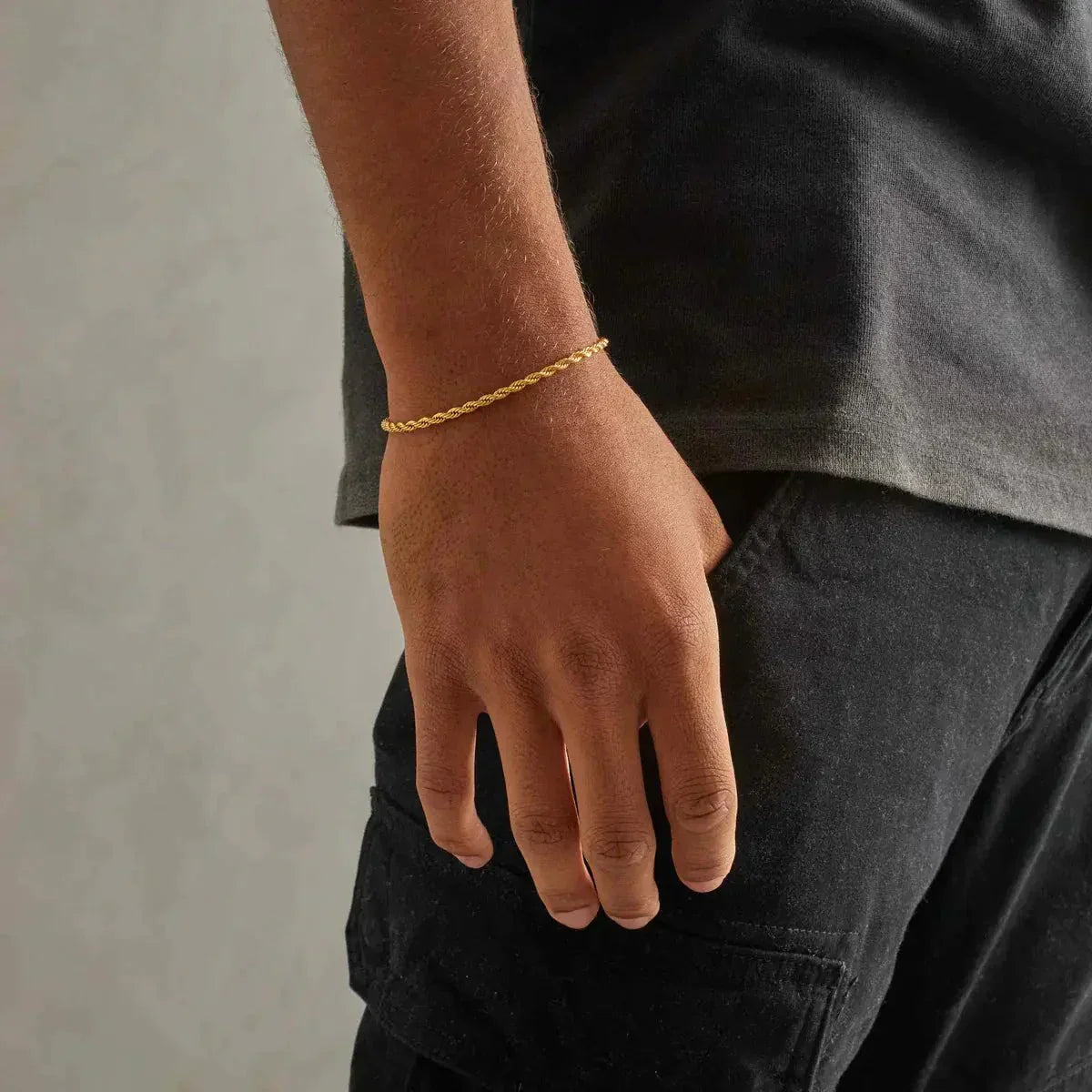 4MM ROPE BRACELET - 18K GOLD - SANTMEZ®