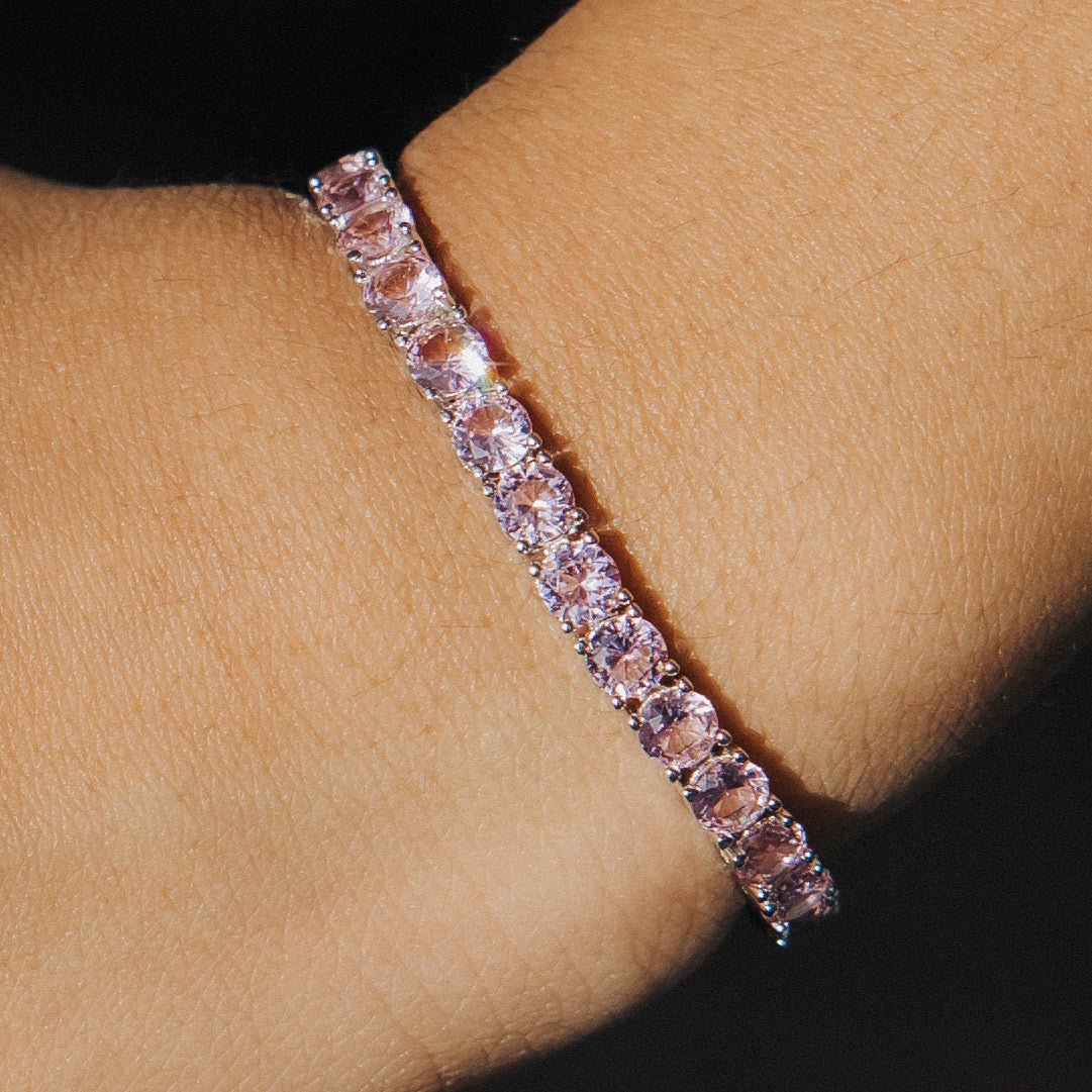 5MM TENNIS BRACELET - PINK - SANTMEZ®