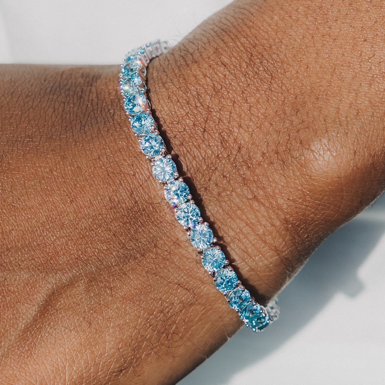 5MM TENNIS BRACELET - SKY BLUE - SANTMEZ®