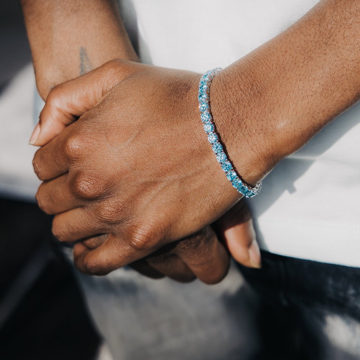 5MM TENNIS BRACELET - SKY BLUE - SANTMEZ®