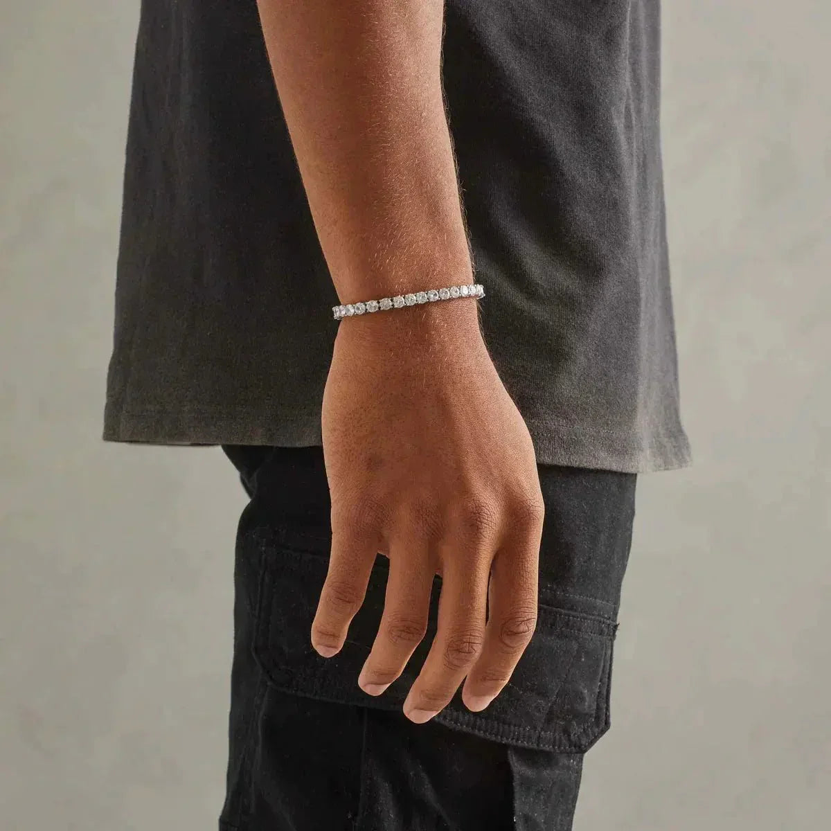 5MM TENNIS BRACELET - WHITE GOLD - SANTMEZ®