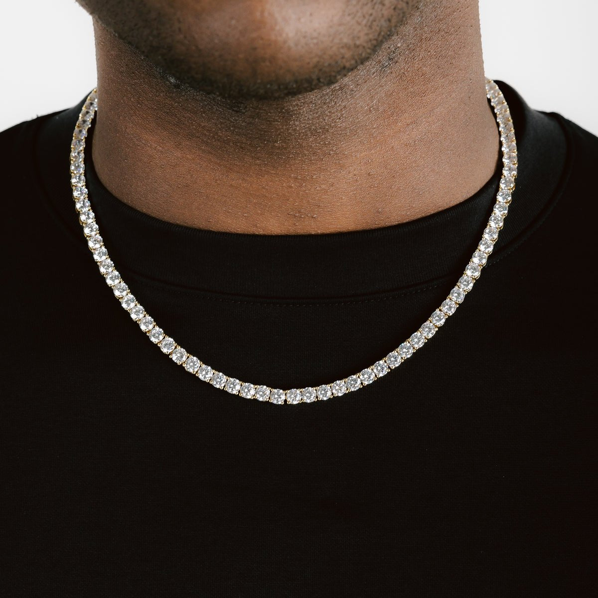 5MM TENNIS CHAIN - 18K GOLD - SANTMEZ®