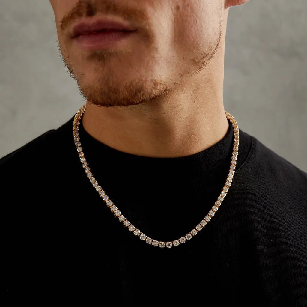 5MM TENNIS CHAIN - 18K GOLD - SANTMEZ®