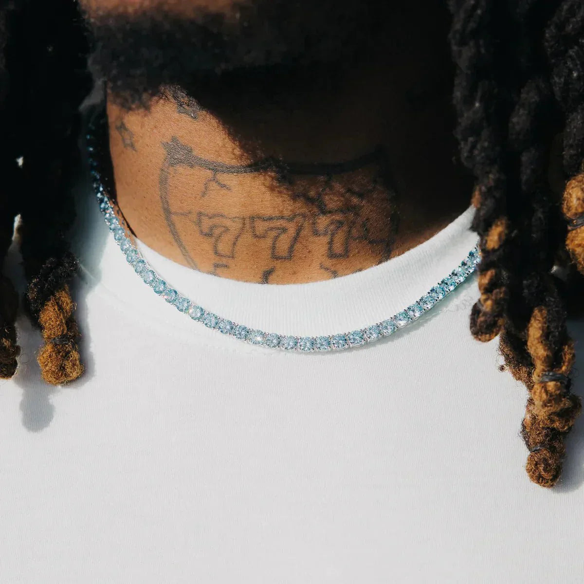 5MM TENNIS CHAIN - SKY BLUE - SANTMEZ®