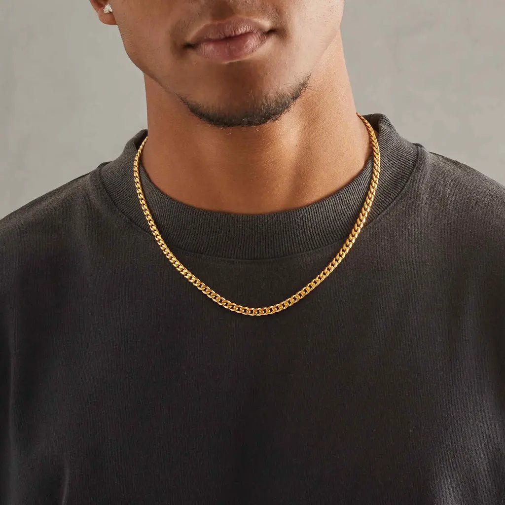 6MM CLEAN CUBAN CHAIN - 18K GOLD - SANTMEZ®