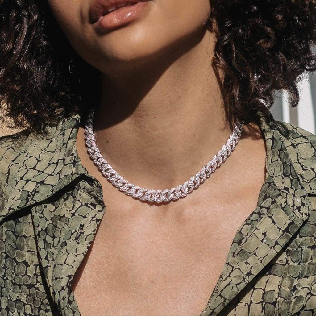 8.5MM DIAMOND CUBAN CHAIN - 2 TONE - SANTMEZ®