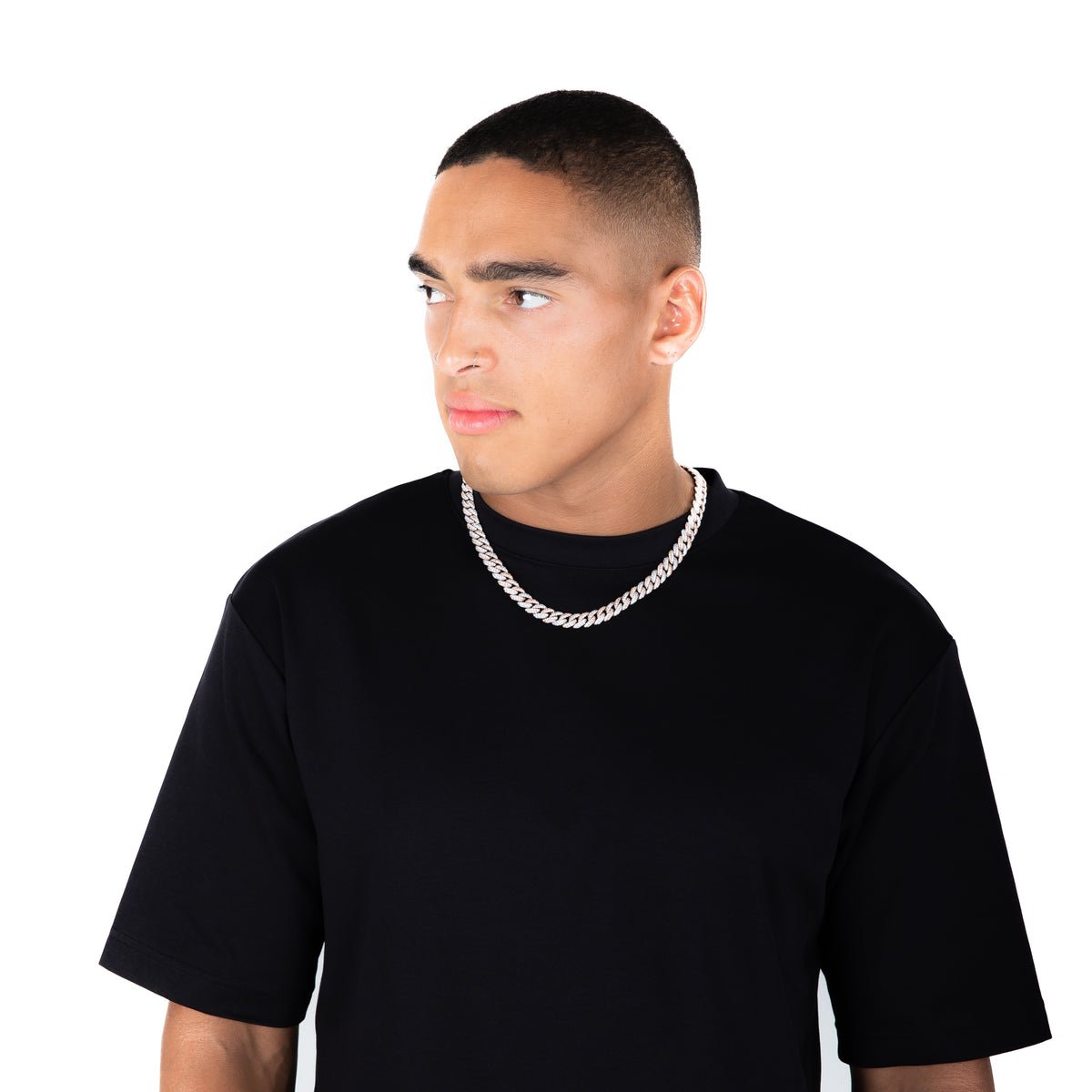 8.5MM DIAMOND CUBAN CHAIN - 2 TONE - SANTMEZ®