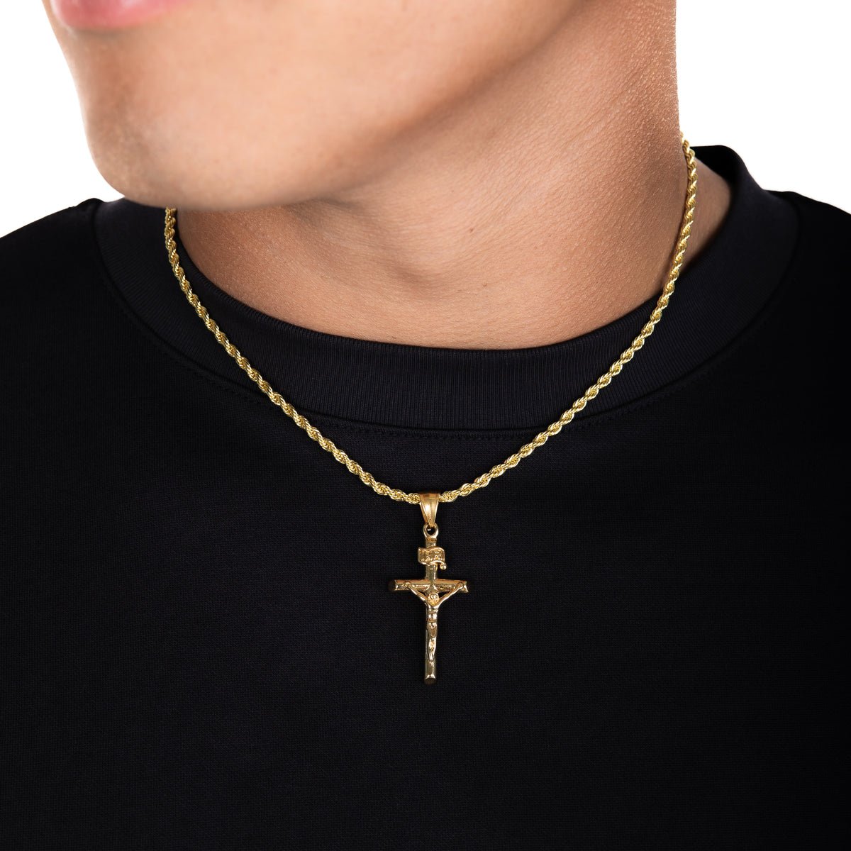 CRUCIFIX PENDANT - 18K GOLD - SANTMEZ®