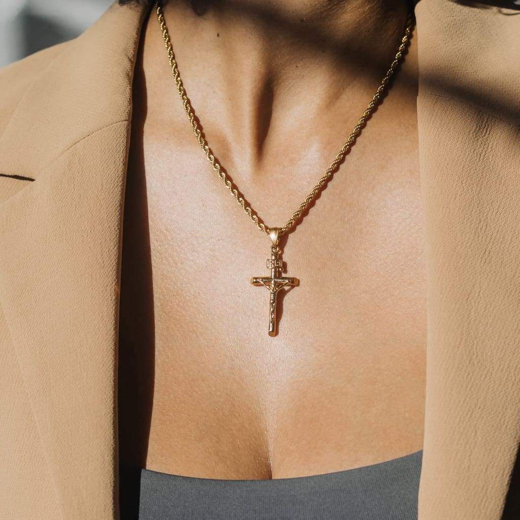 CRUCIFIX PENDANT - 18K GOLD - SANTMEZ®