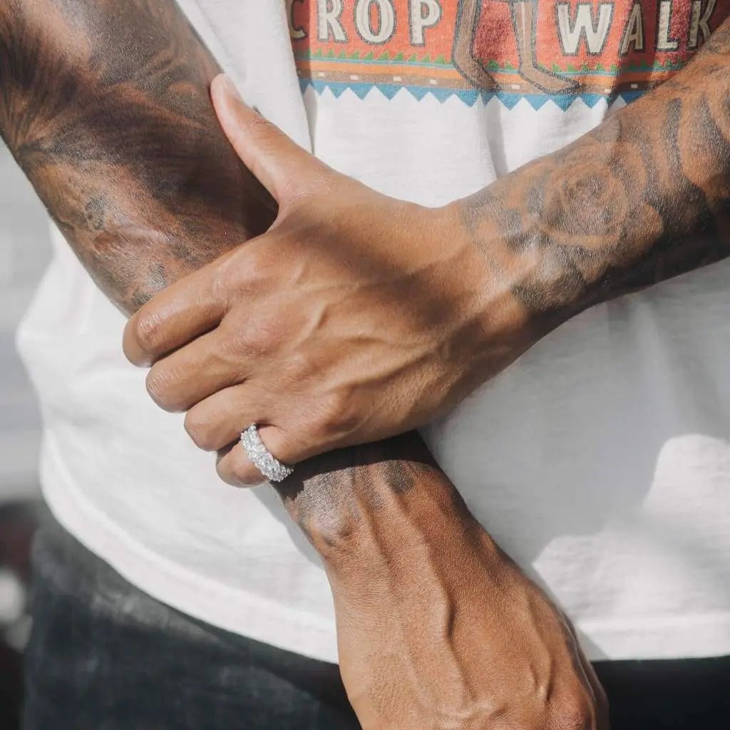 DOUBLE TROUBLE RING - WHITE GOLD - SANTMEZ®