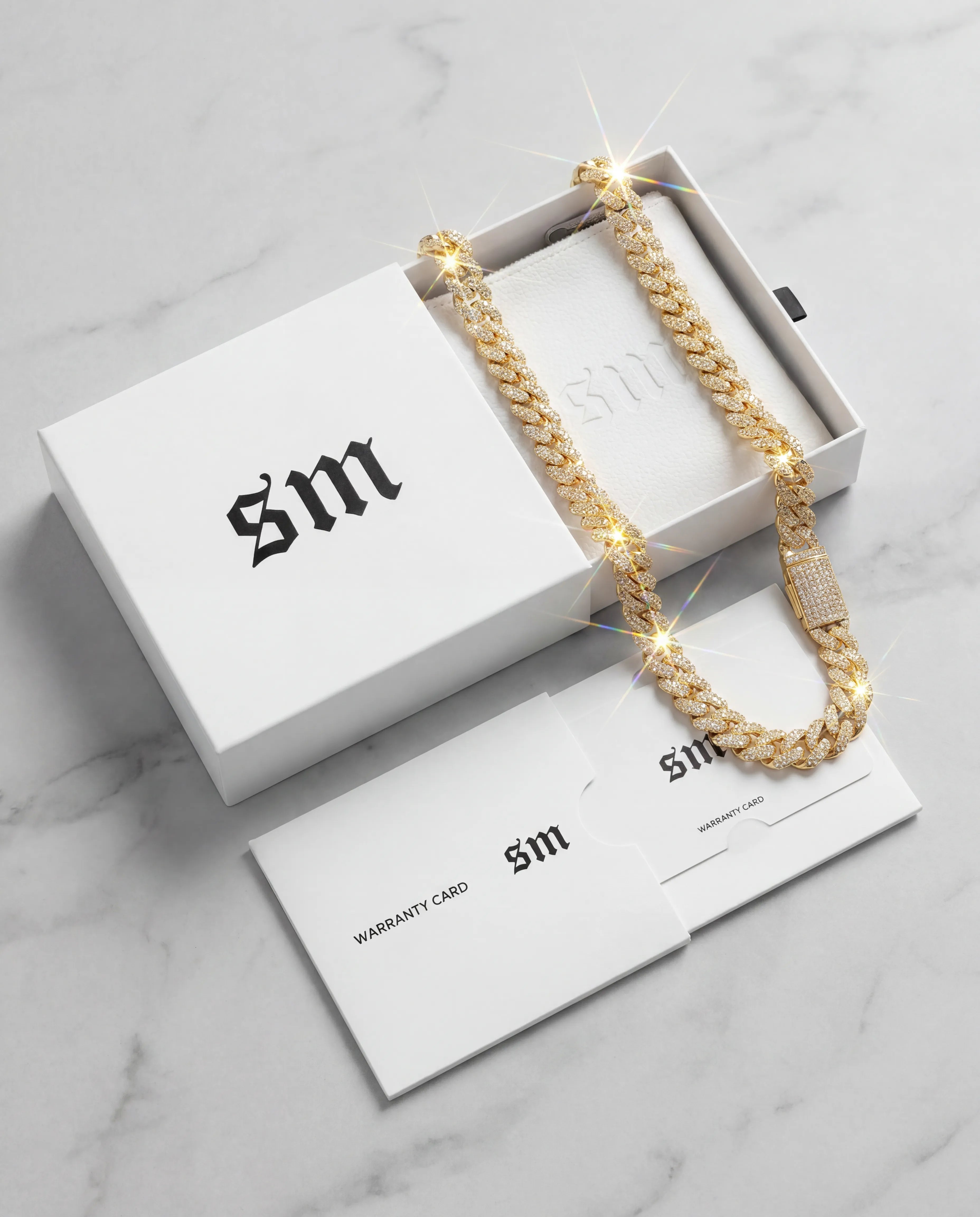8.5MM DIAMOND CUBAN CHAIN - 18K GOLD