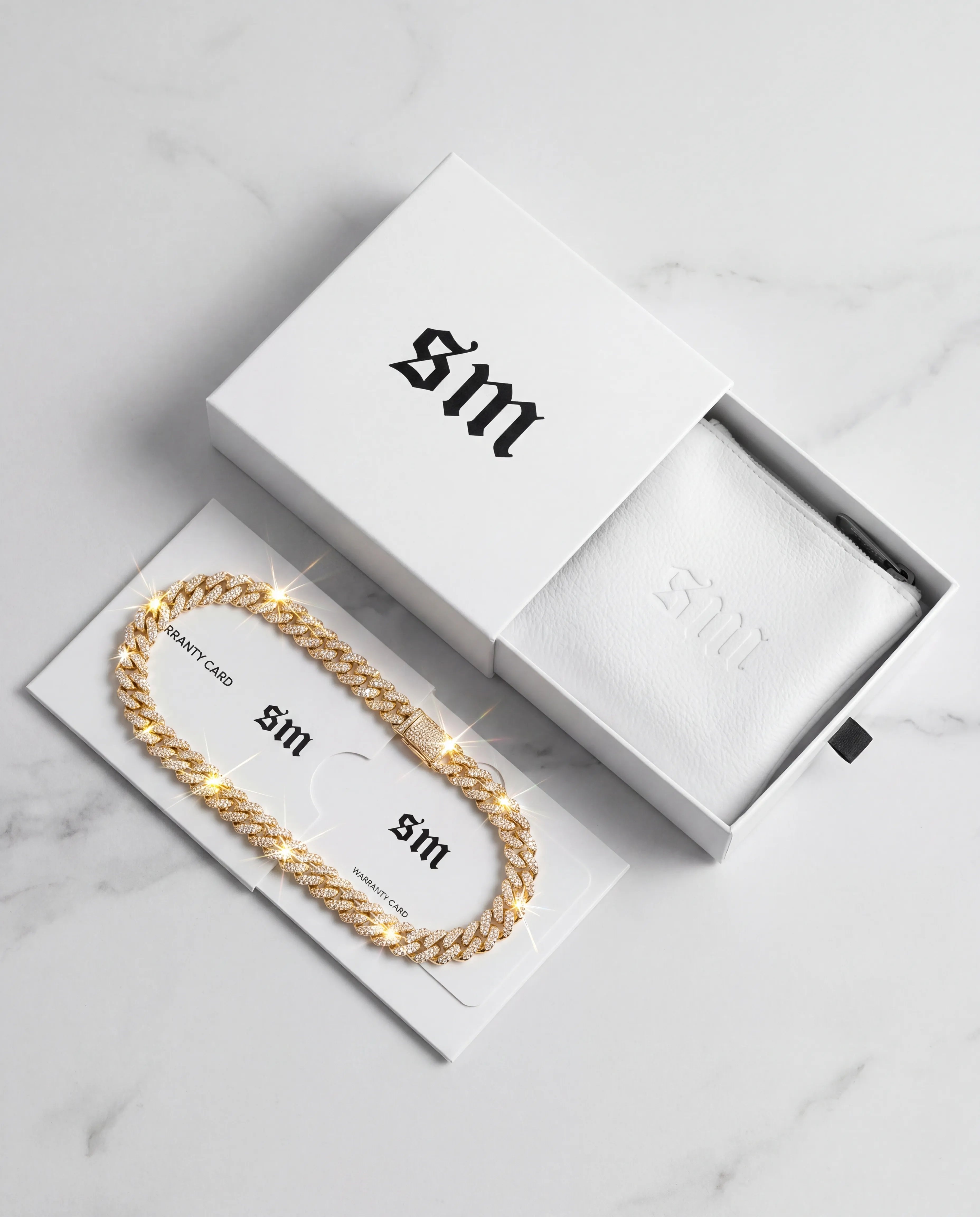 8.5MM DIAMOND CUBAN CHAIN - 18K GOLD