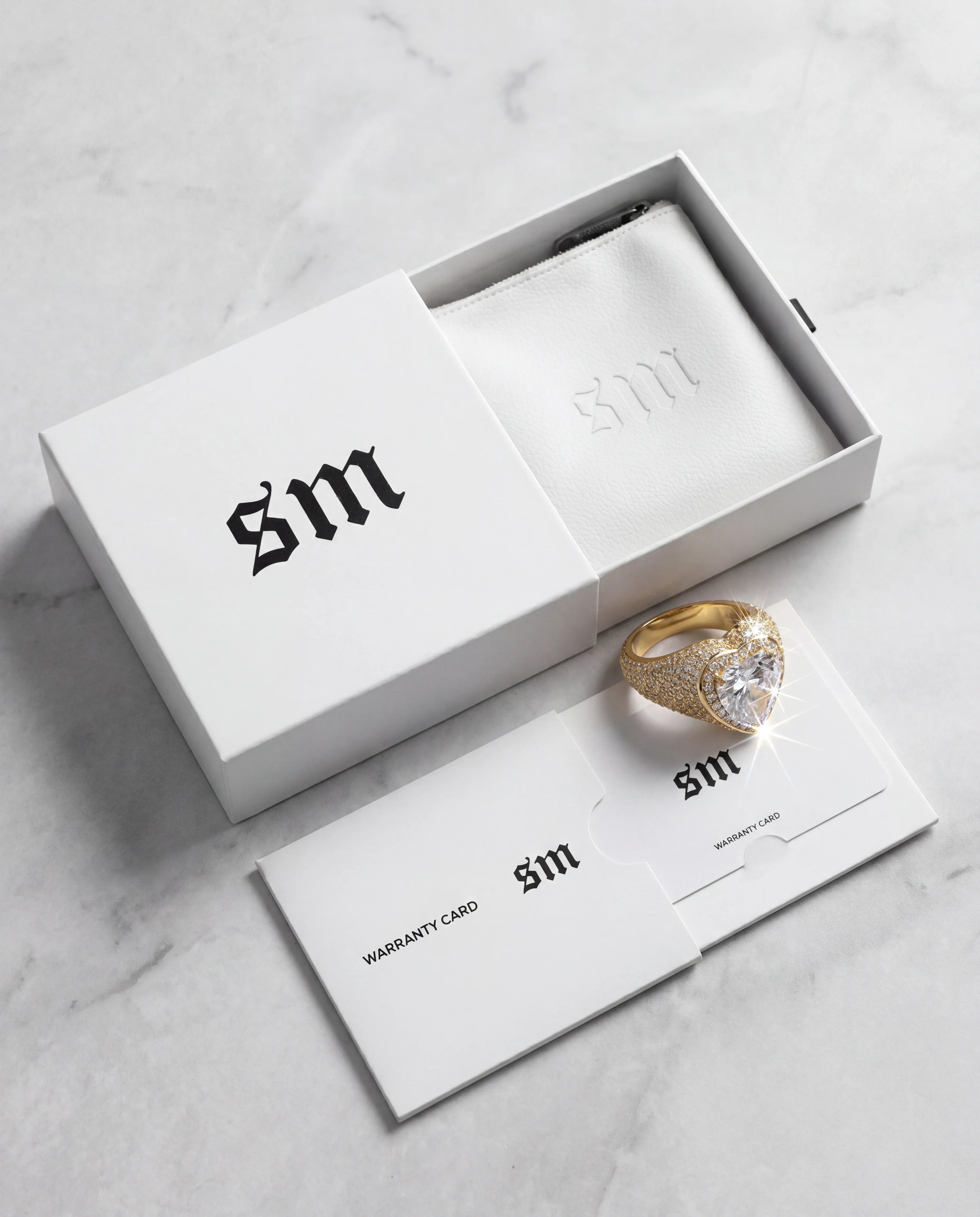 CLUSTERED HEART RING - 18K GOLD
