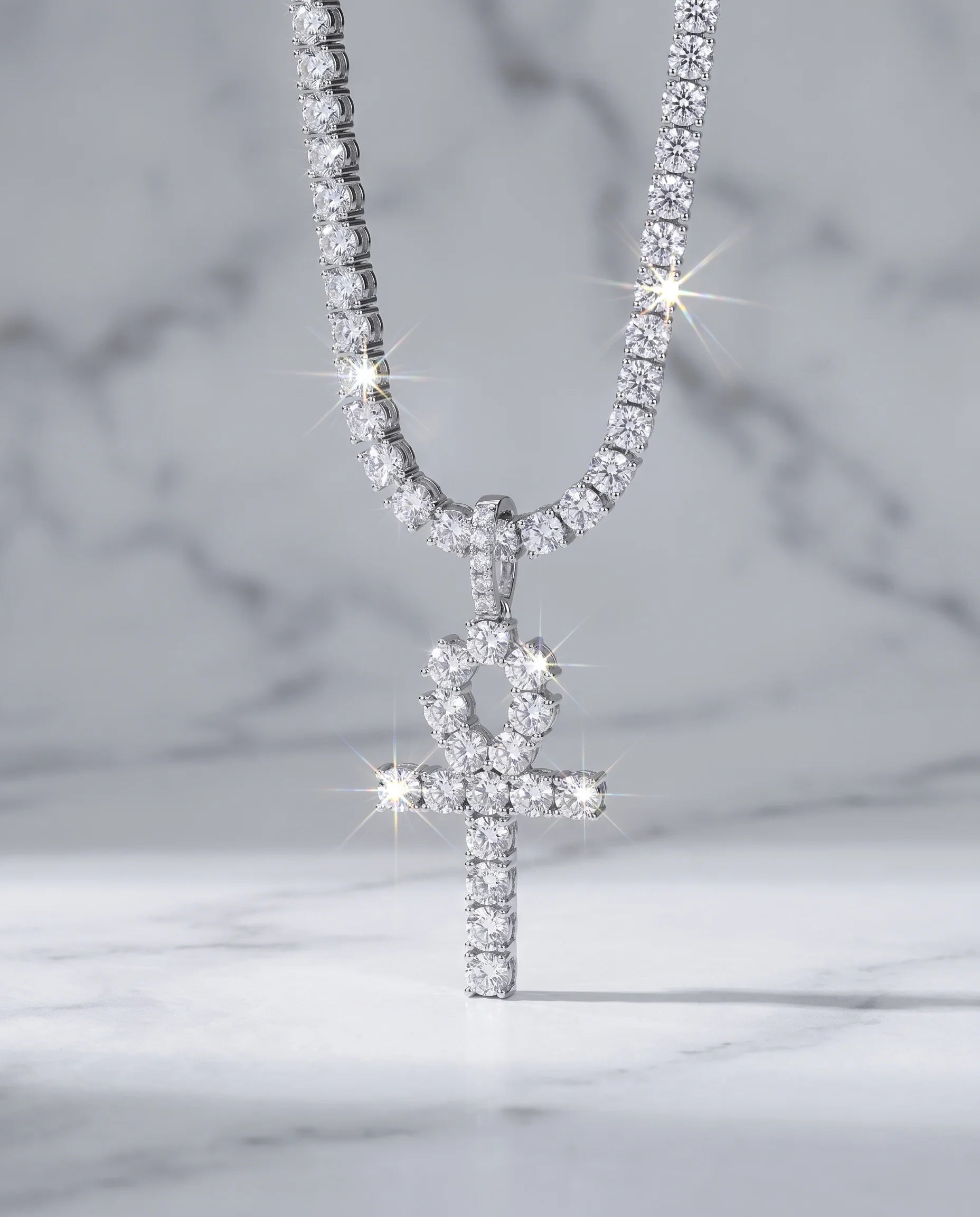 ANKH PENDANT - WHITE GOLD