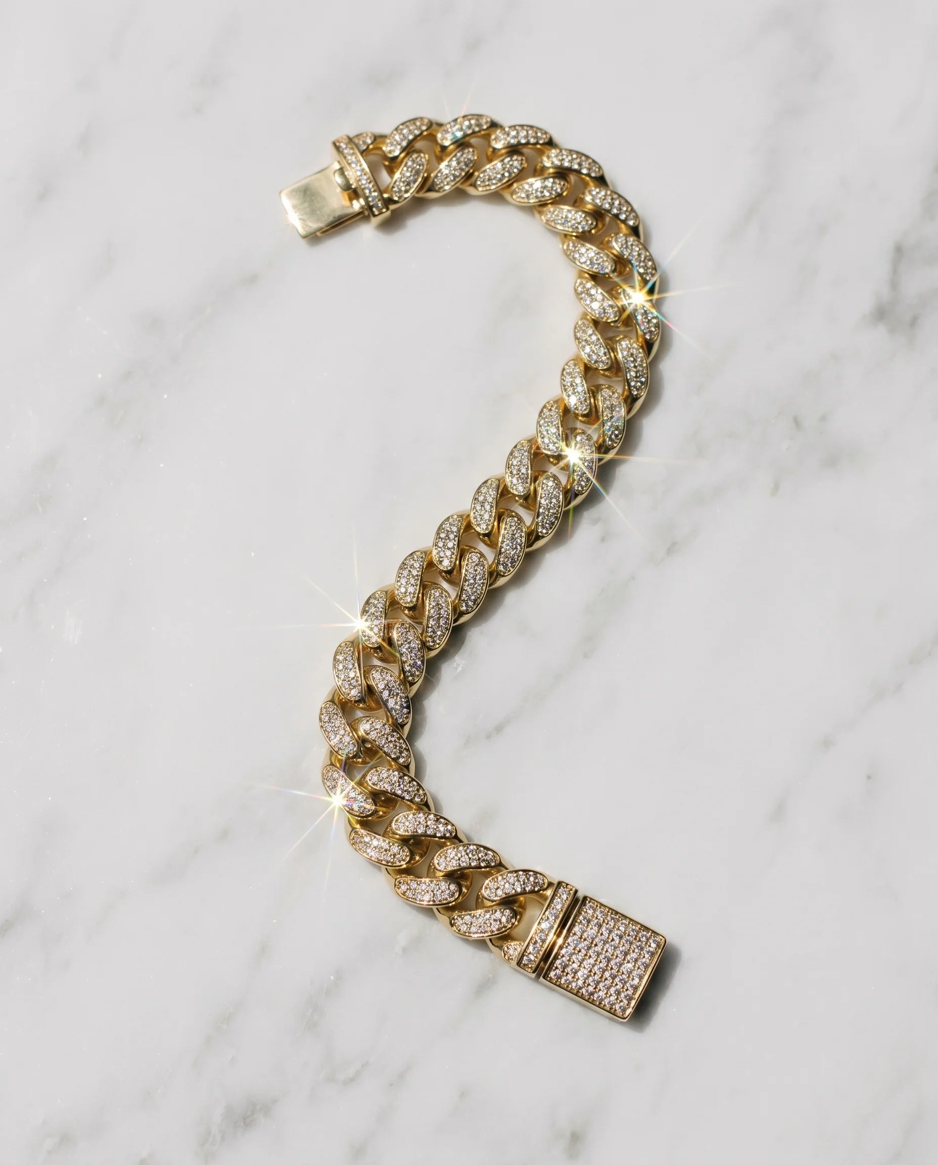 14MM CUBAN BRACELET - 18K GOLD
