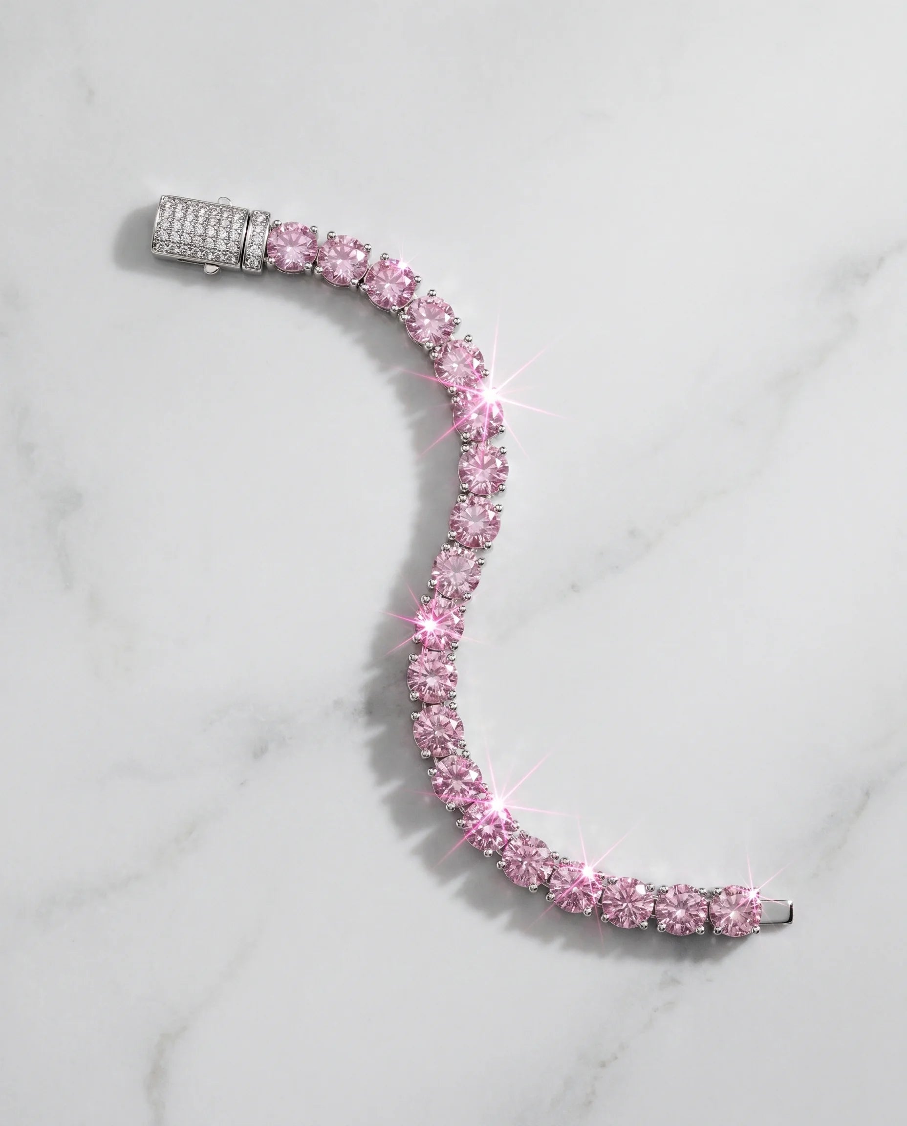 5MM TENNIS BRACELET - PINK