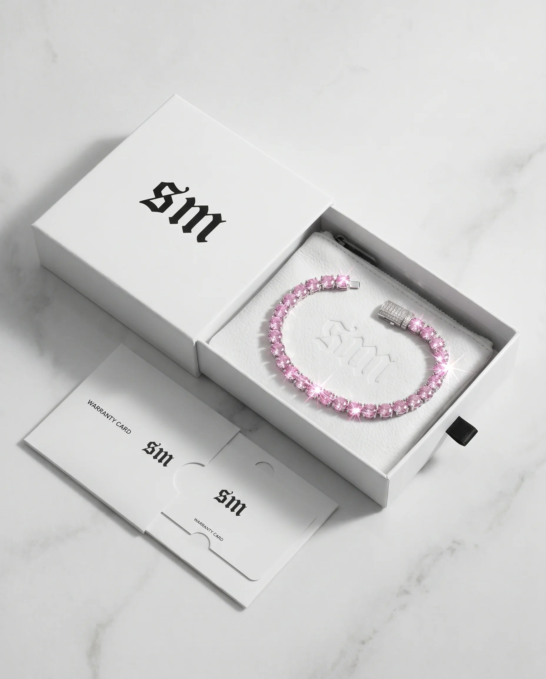5MM TENNIS BRACELET - PINK