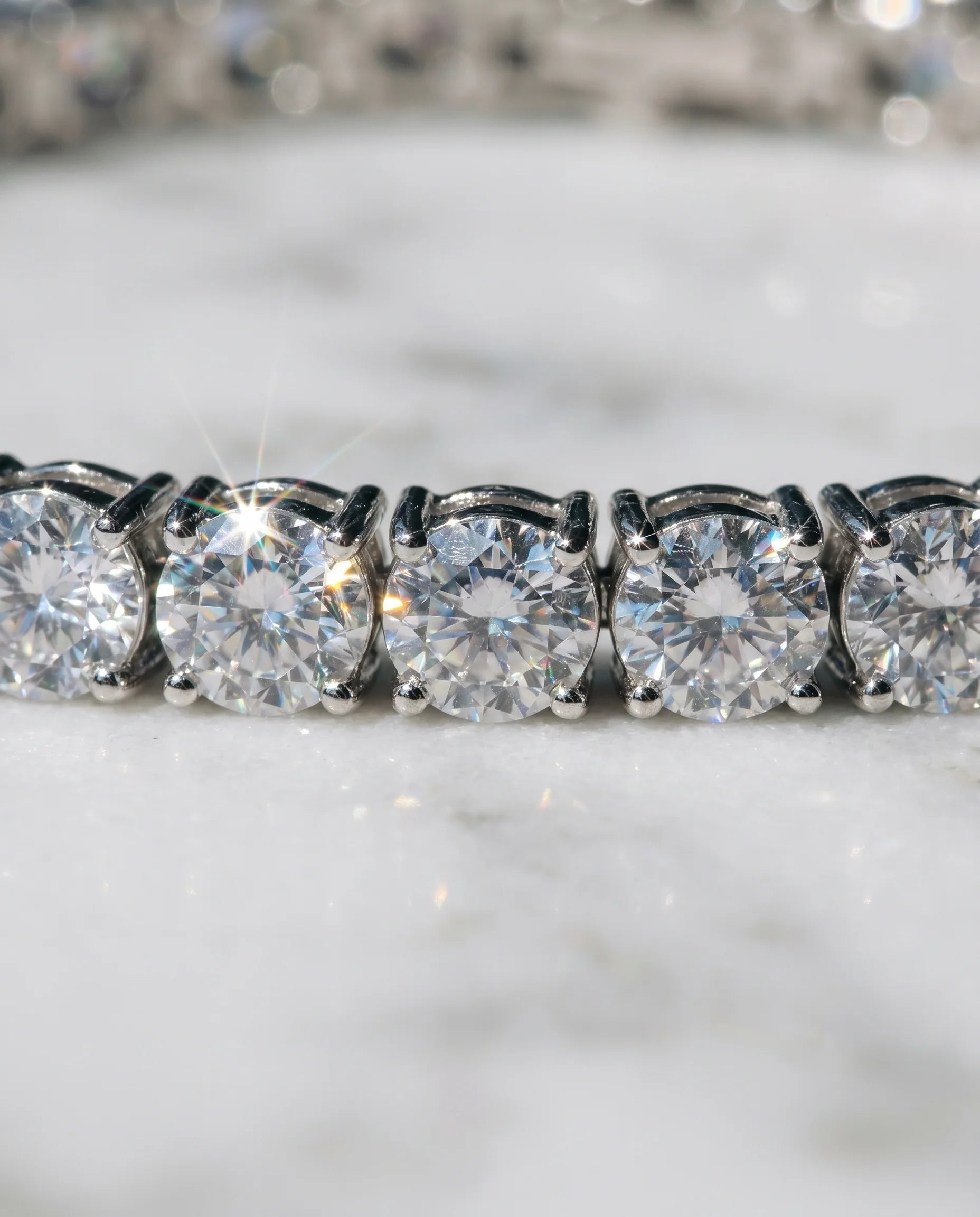 5MM TENNIS BRACELET - WHITE GOLD