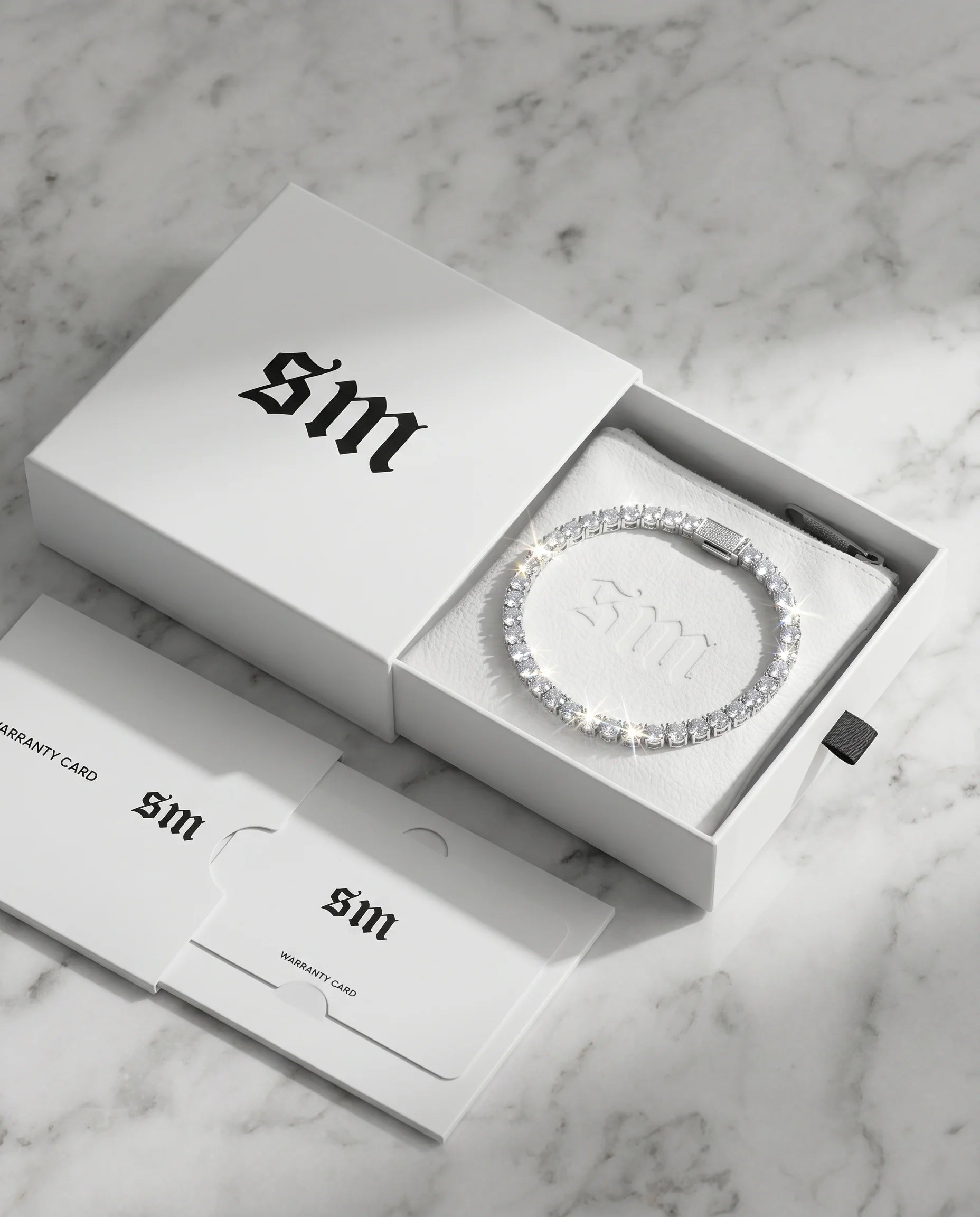 5MM TENNIS BRACELET - WHITE GOLD