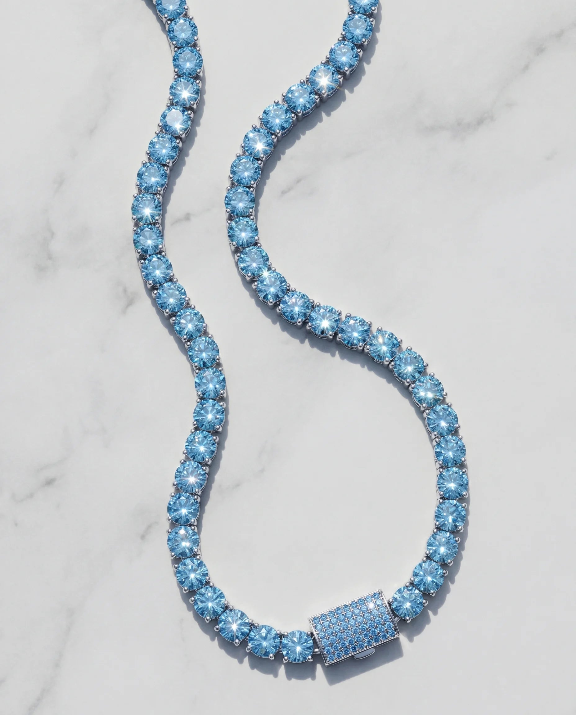 5MM TENNIS CHAIN - SKY BLUE
