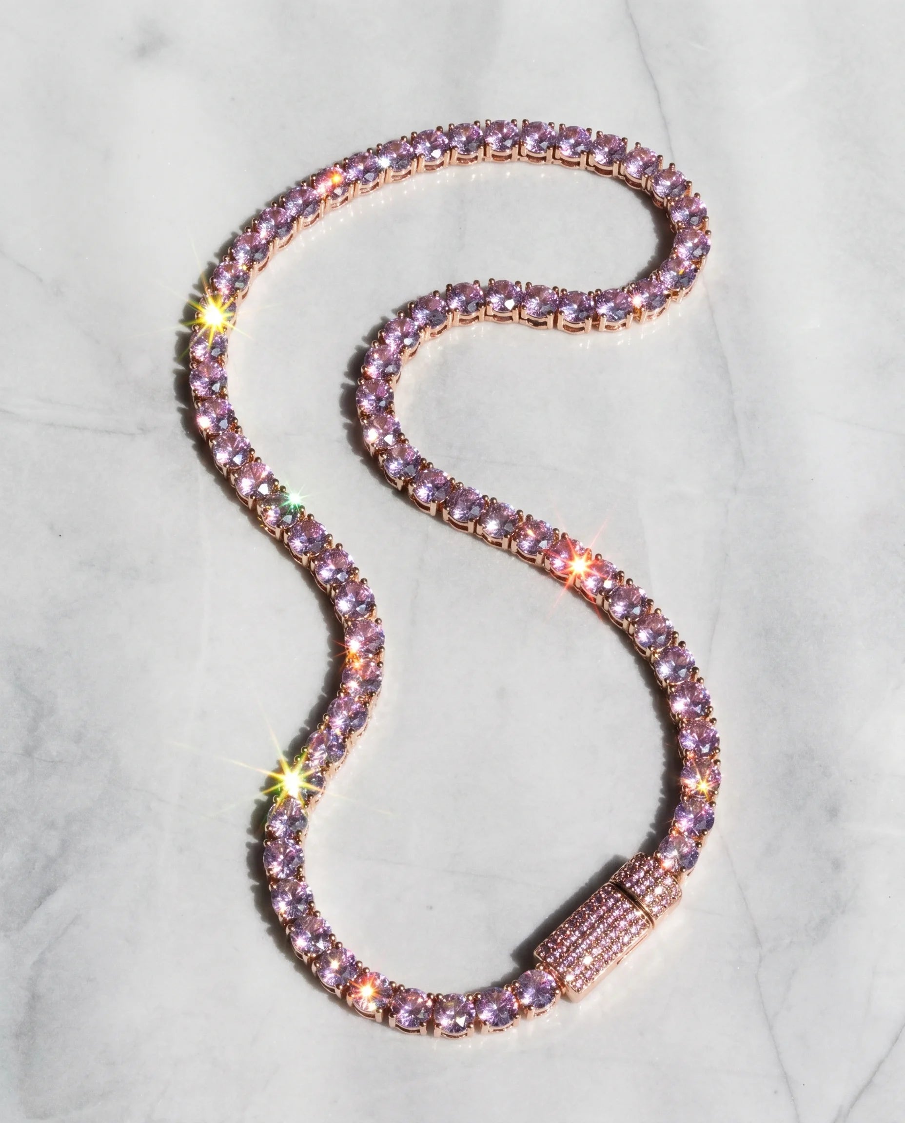 5MM TENNIS CHAIN - PINK