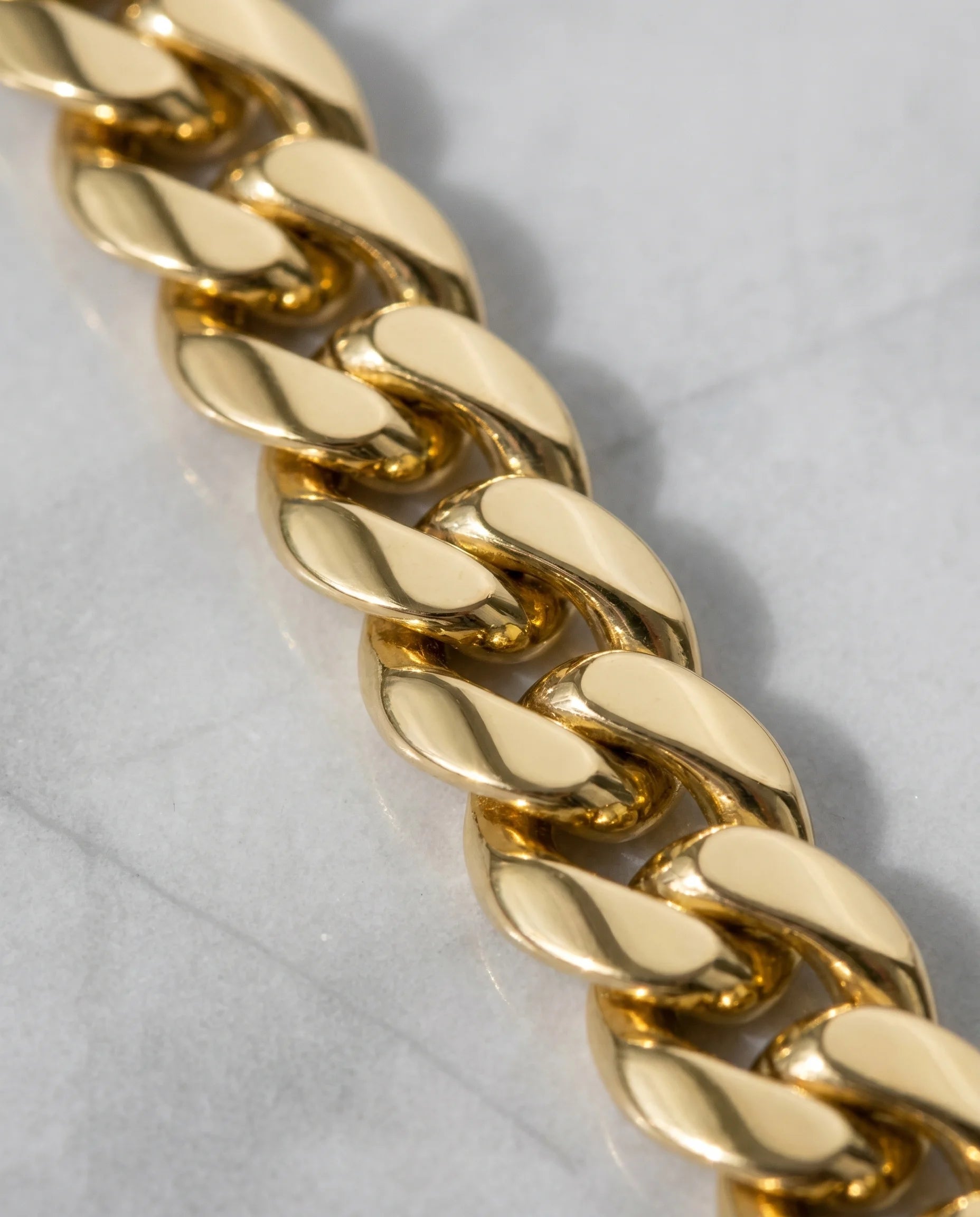 12MM CLEAN CUBAN CHAIN - 18K GOLD