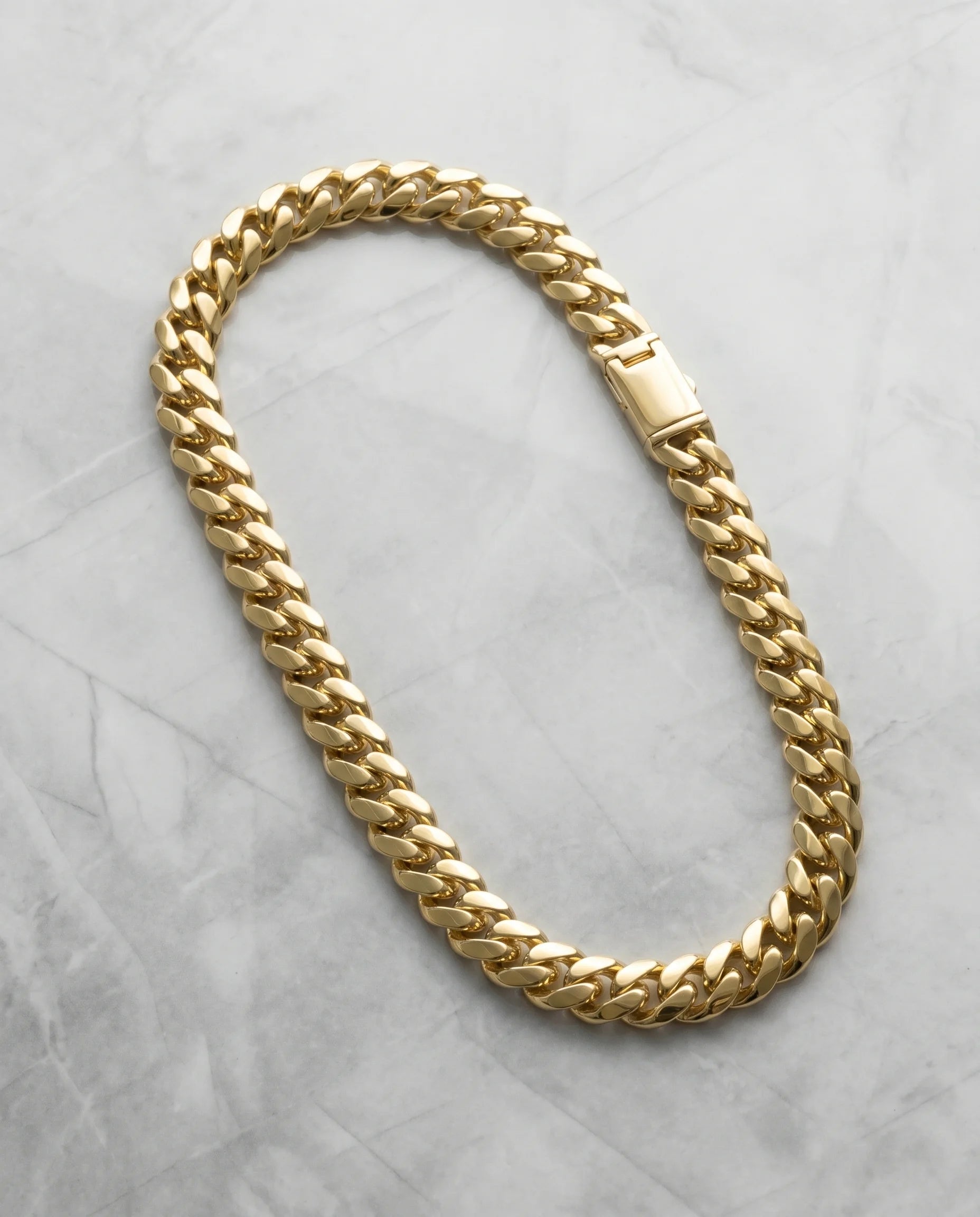 12MM CLEAN CUBAN CHAIN - 18K GOLD