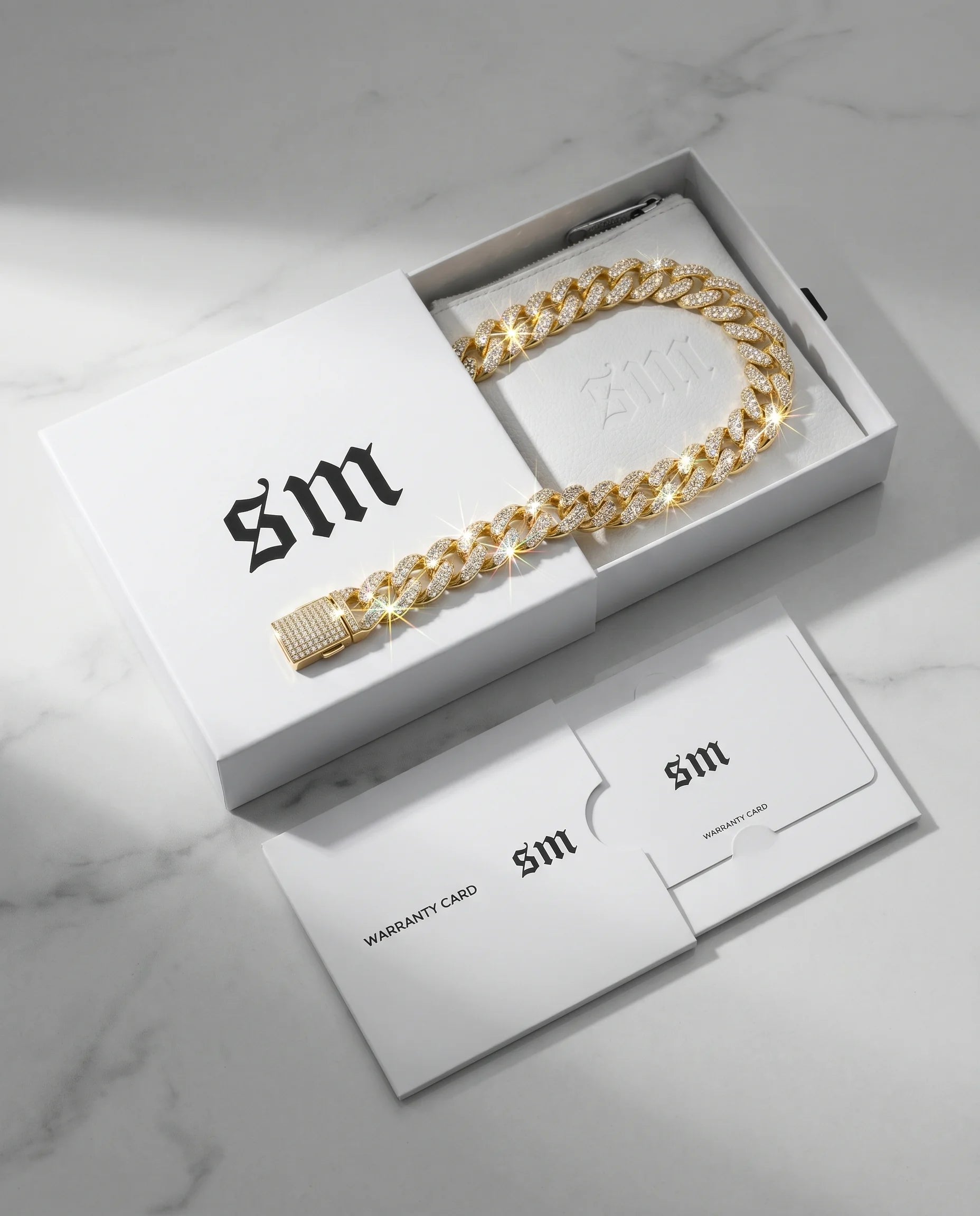 14MM CUBAN PRONG CHAIN - 18K GOLD