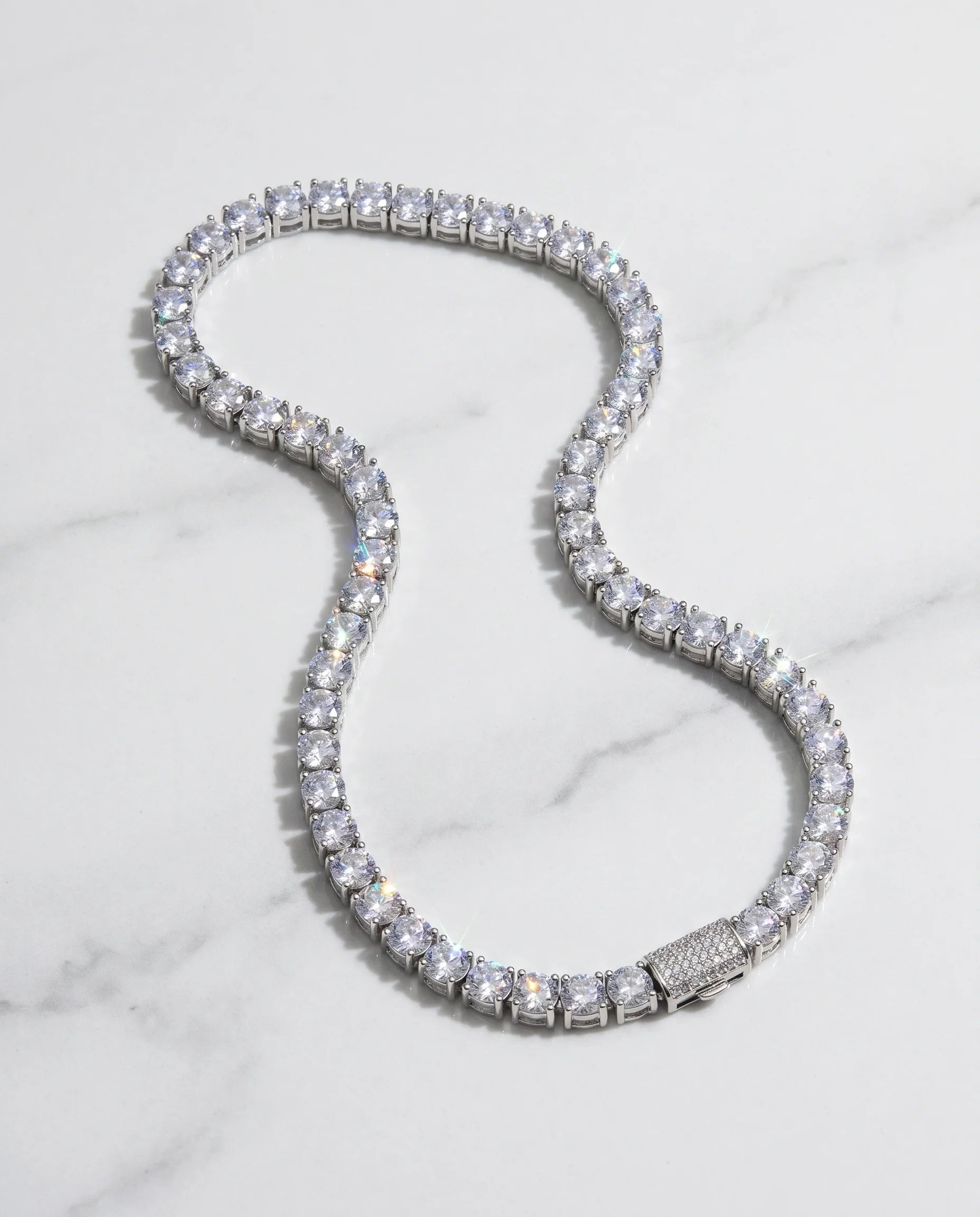 5MM TENNIS CHAIN - WHITE GOLD
