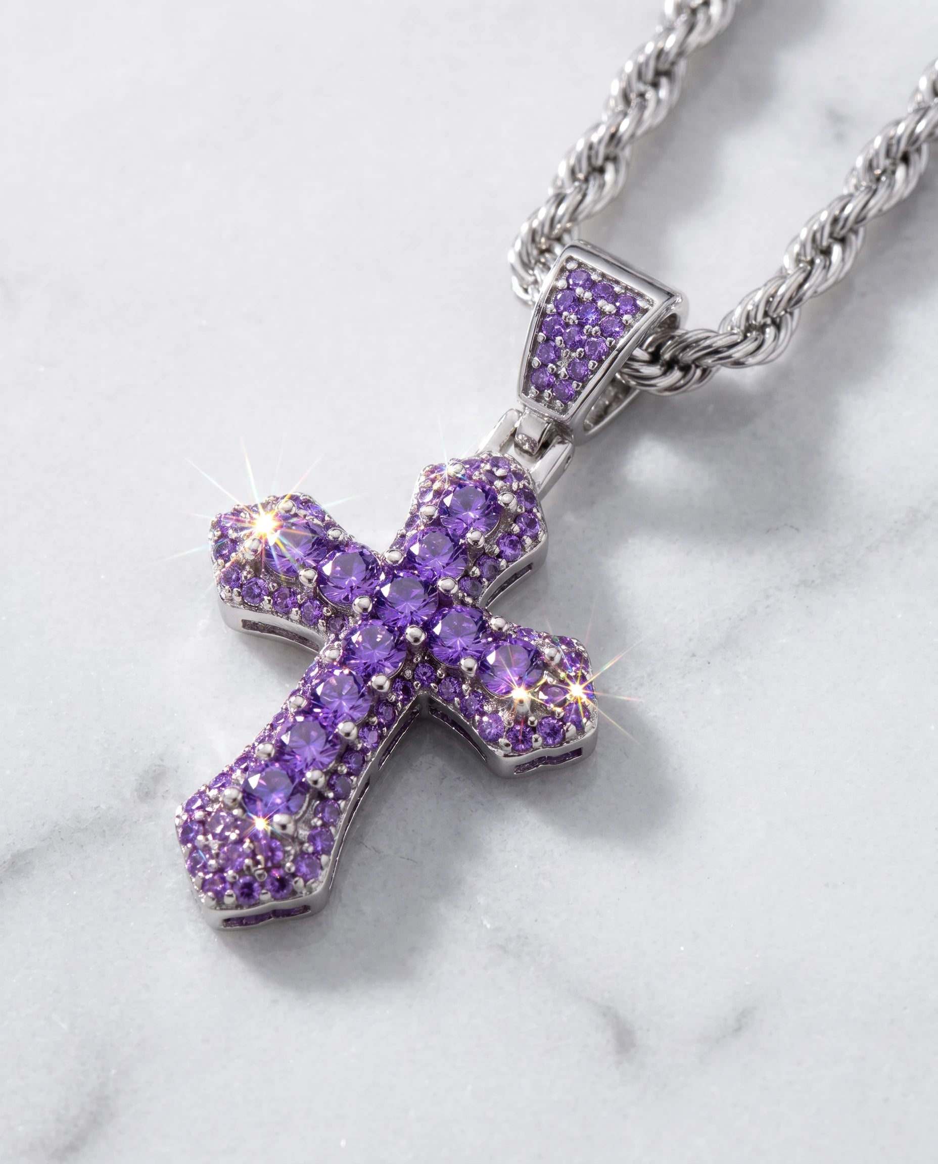 CROSS PENDANT - PURPLE