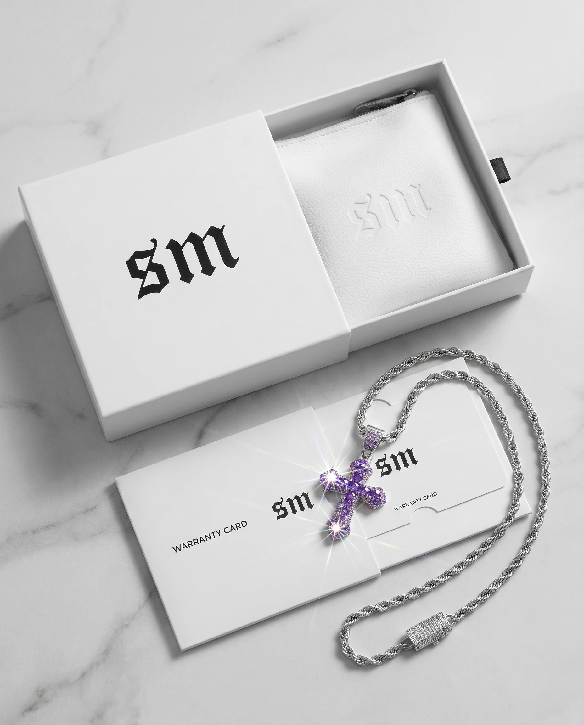 CROSS PENDANT - PURPLE
