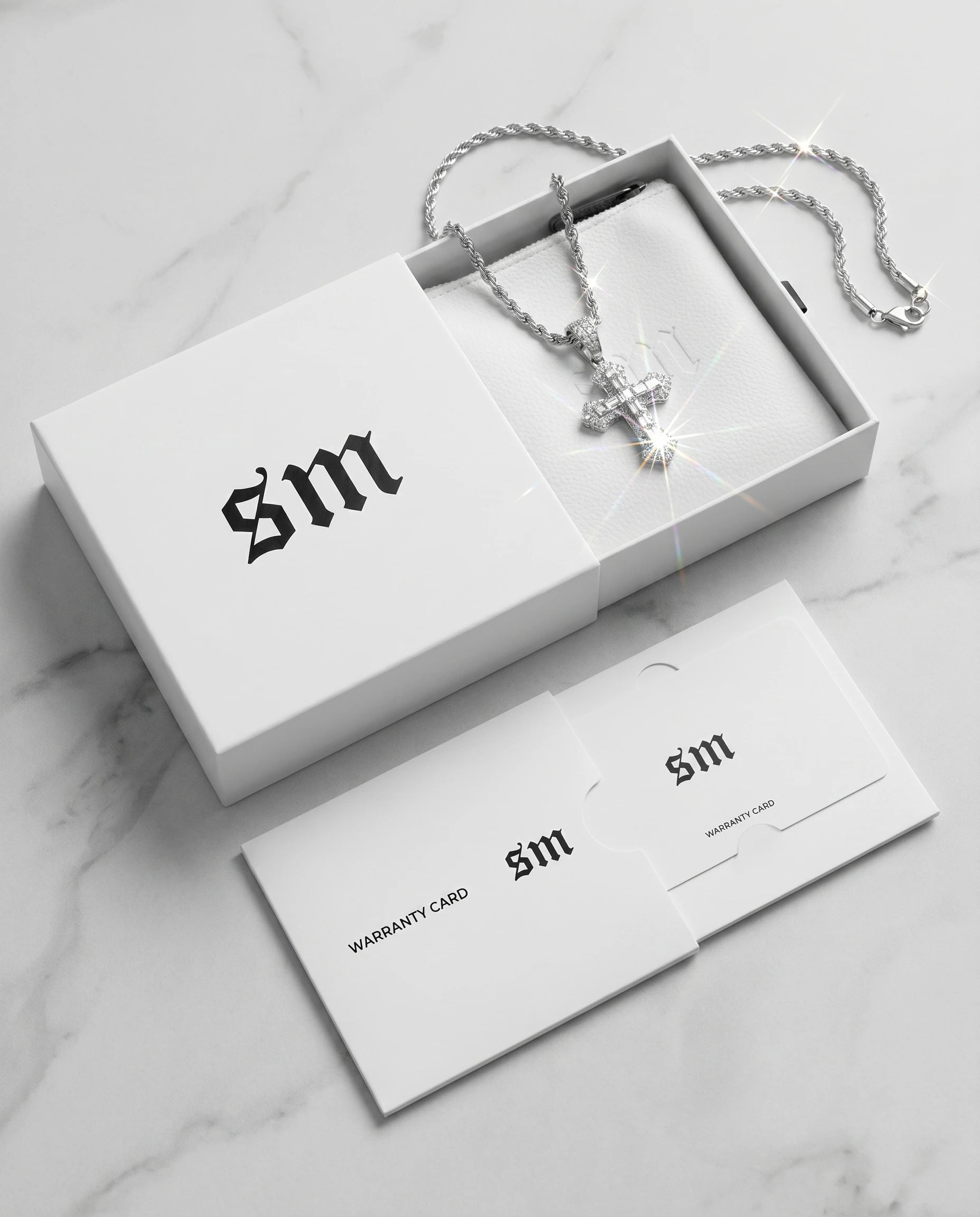 CROSS PENDANT - WHITE GOLD