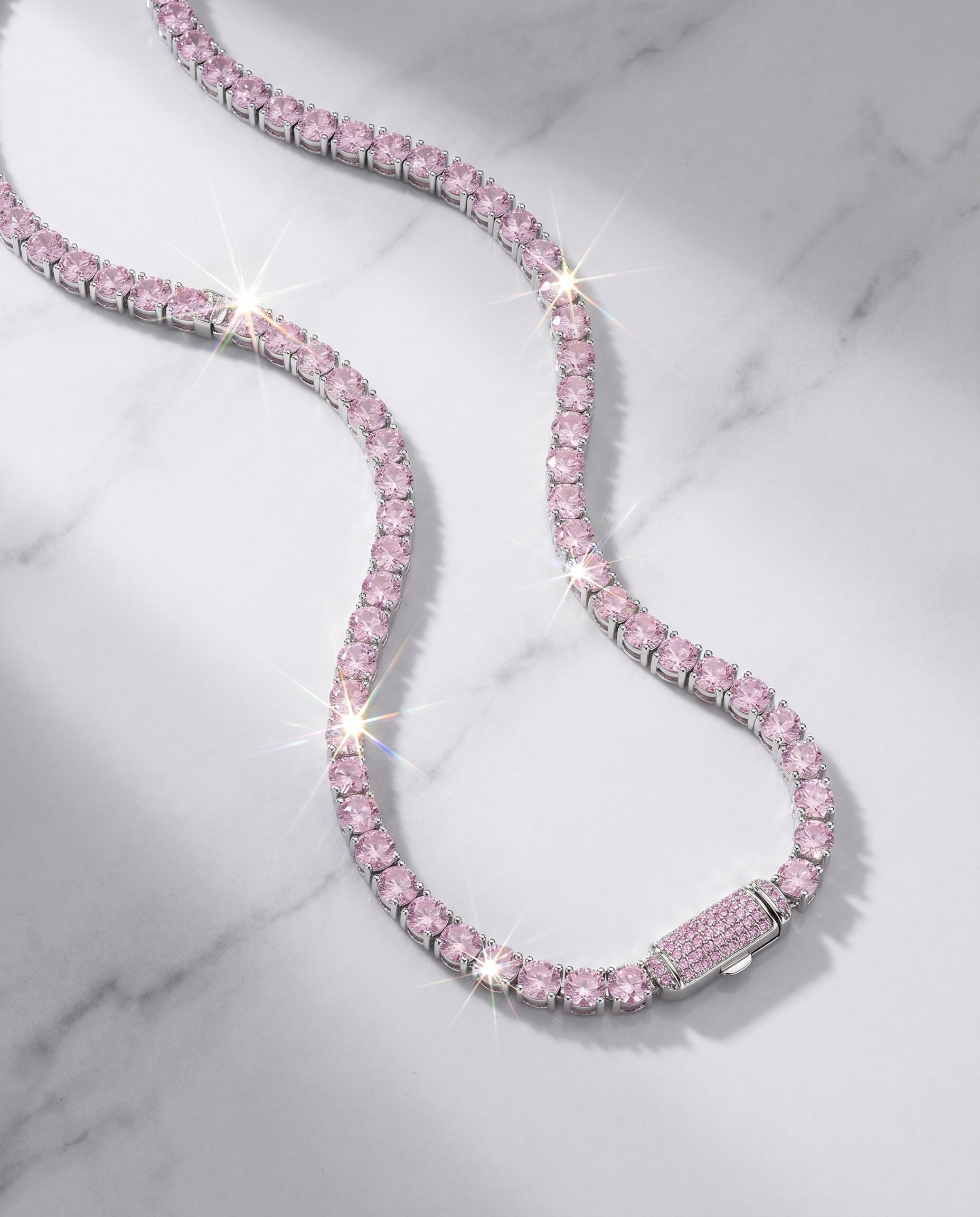 5MM TENNIS CHAIN - PINK