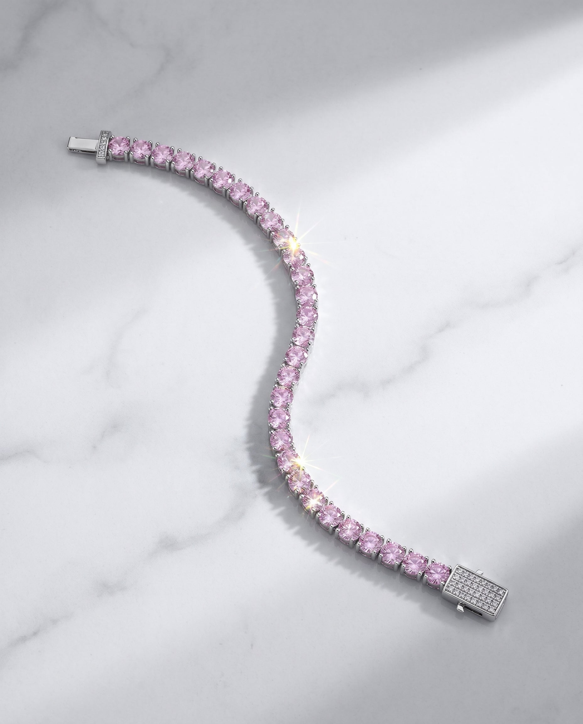5MM TENNIS BRACELET - PINK