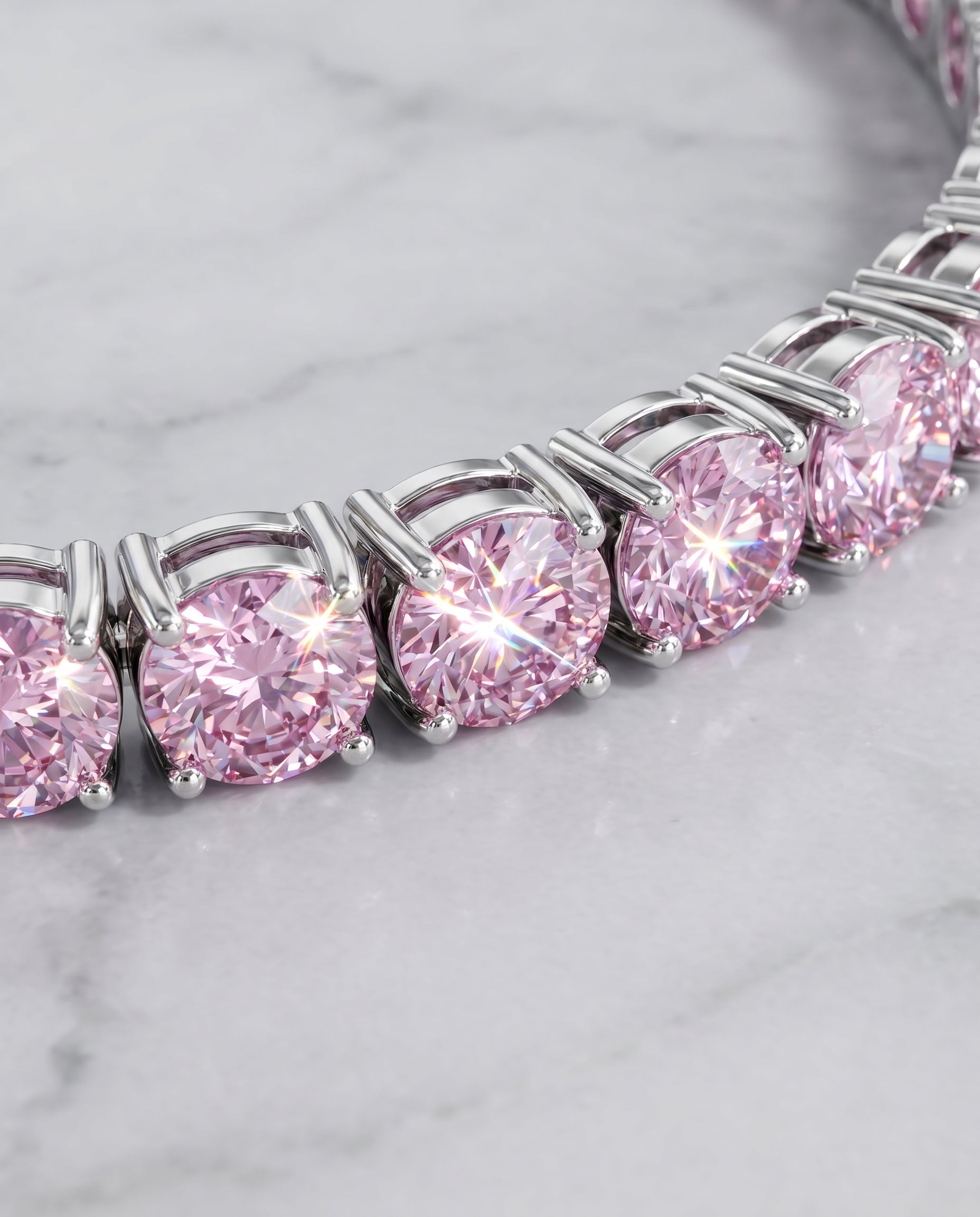 5MM TENNIS BRACELET - PINK