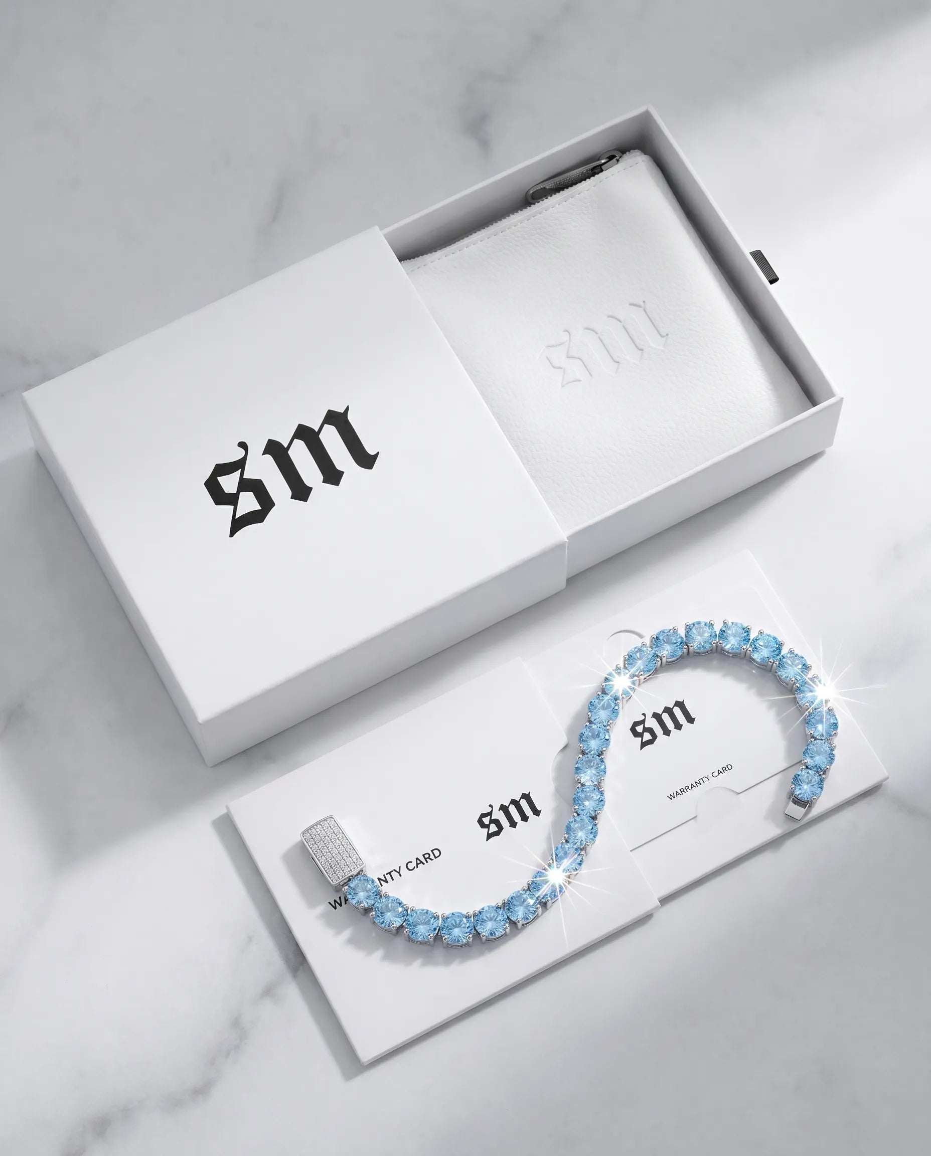 5MM TENNIS BRACELET - SKY BLUE