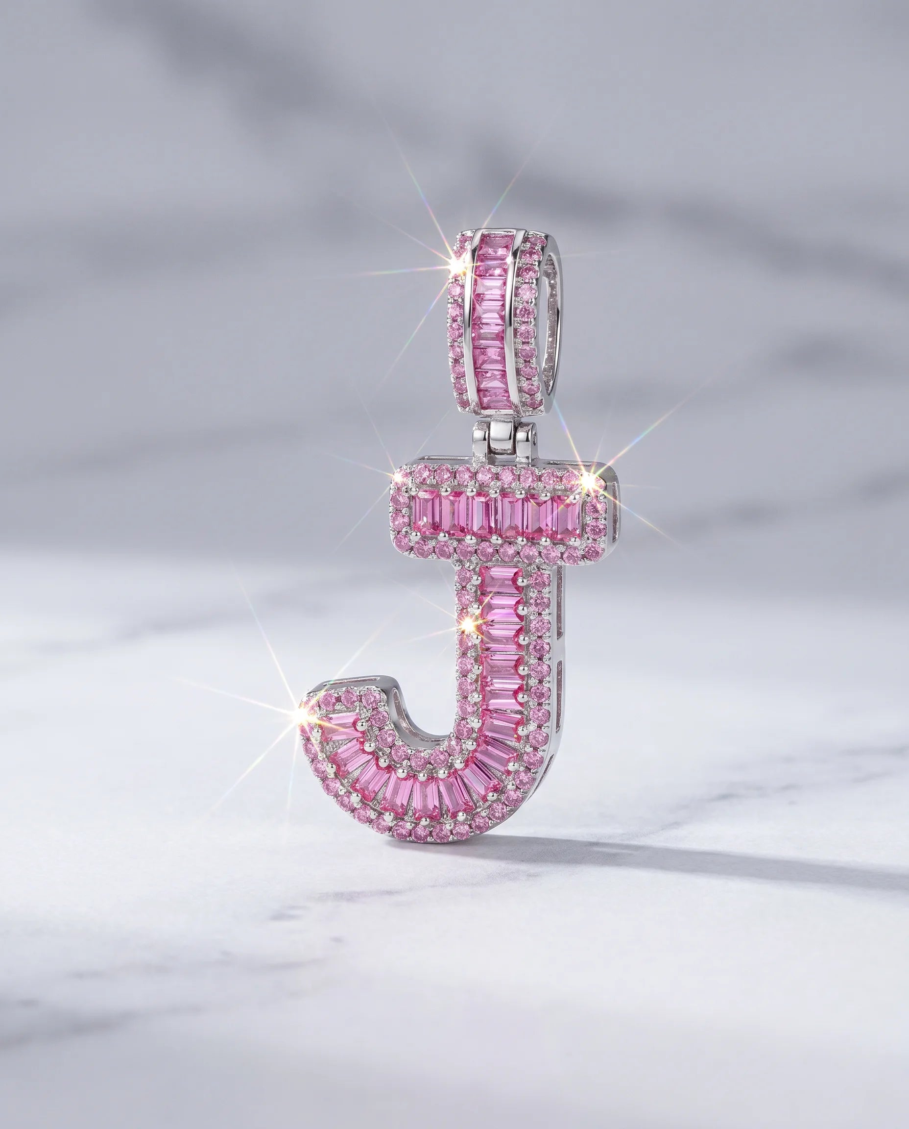 BAGUETTE FONT LETTER PENDANT