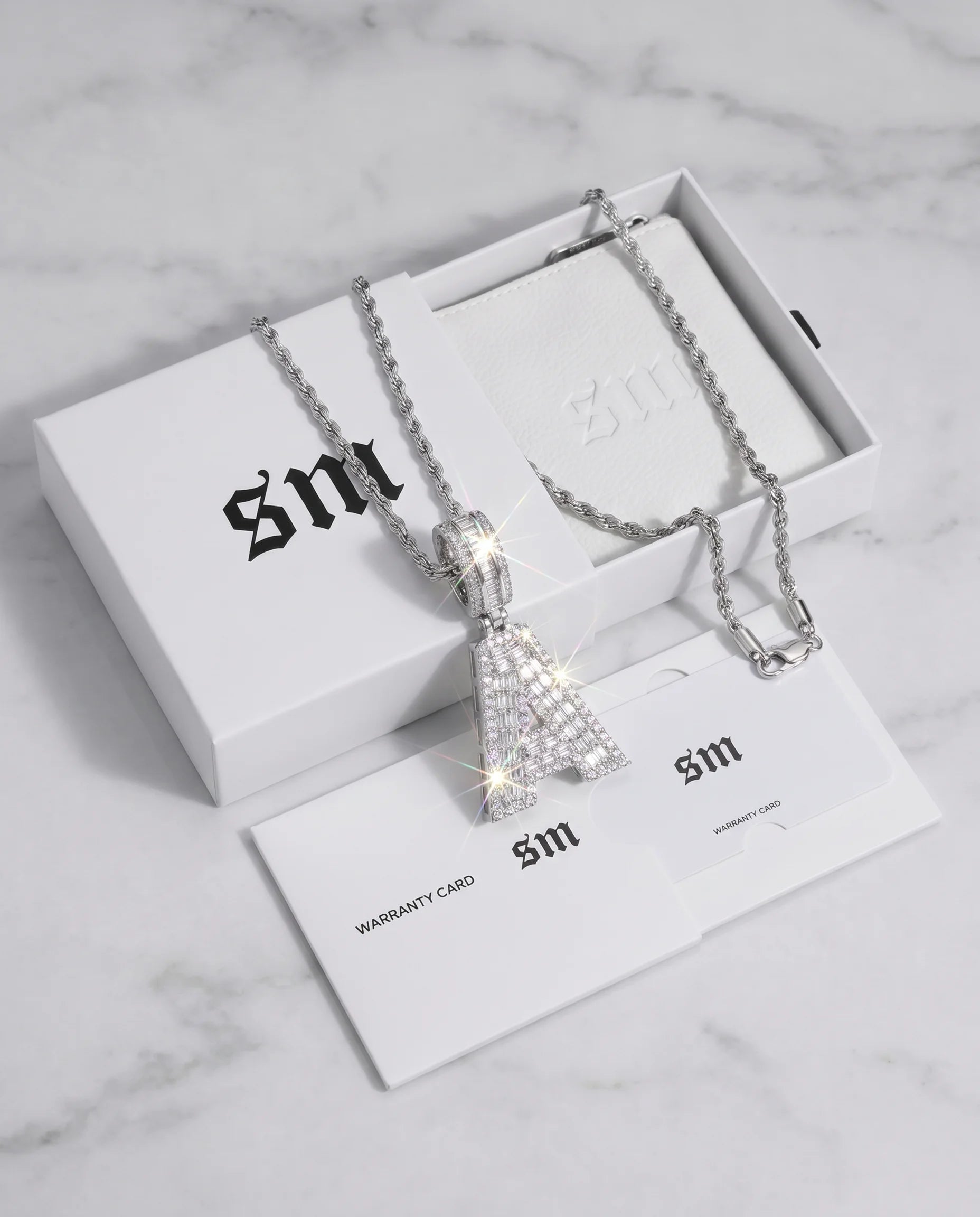 BAGUETTE FONT LETTER PENDANT