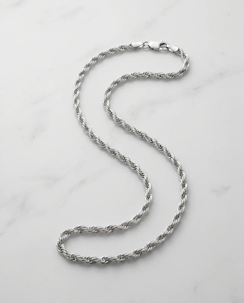 3MM ROPE CHAIN - 925 STERLING SILVER