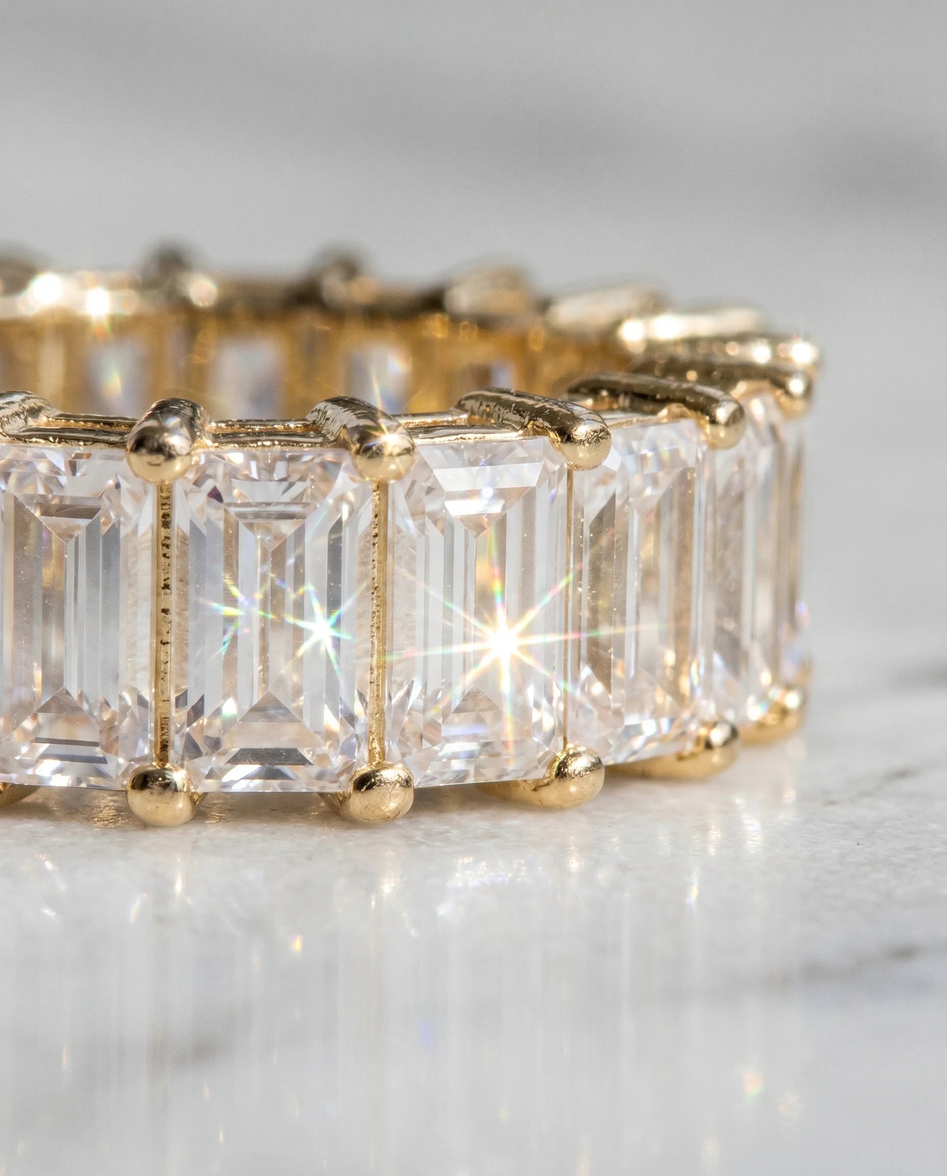 BAGUETTE ETERNITY RING - 18K GOLD