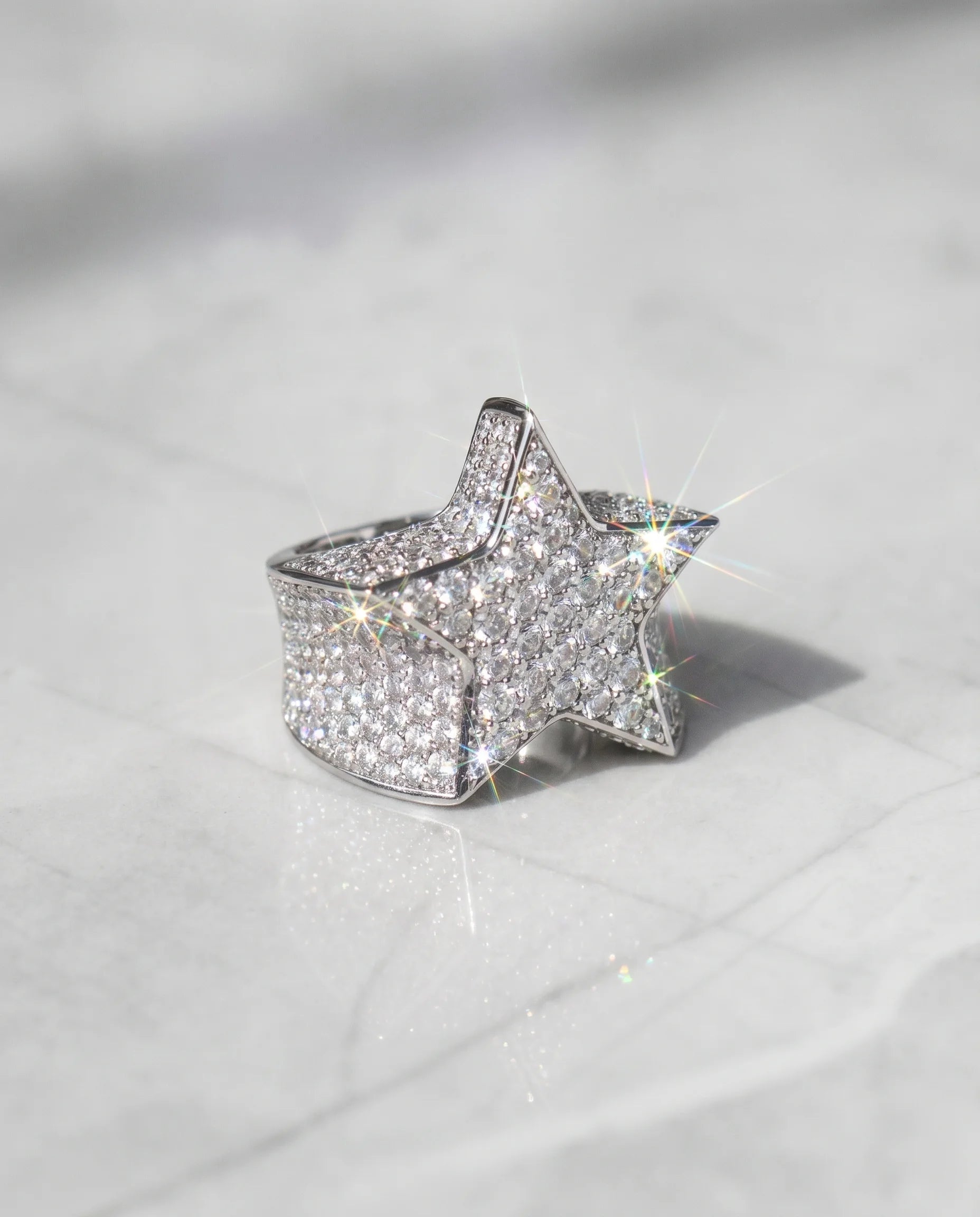 STAR DUST RING - WHITE GOLD
