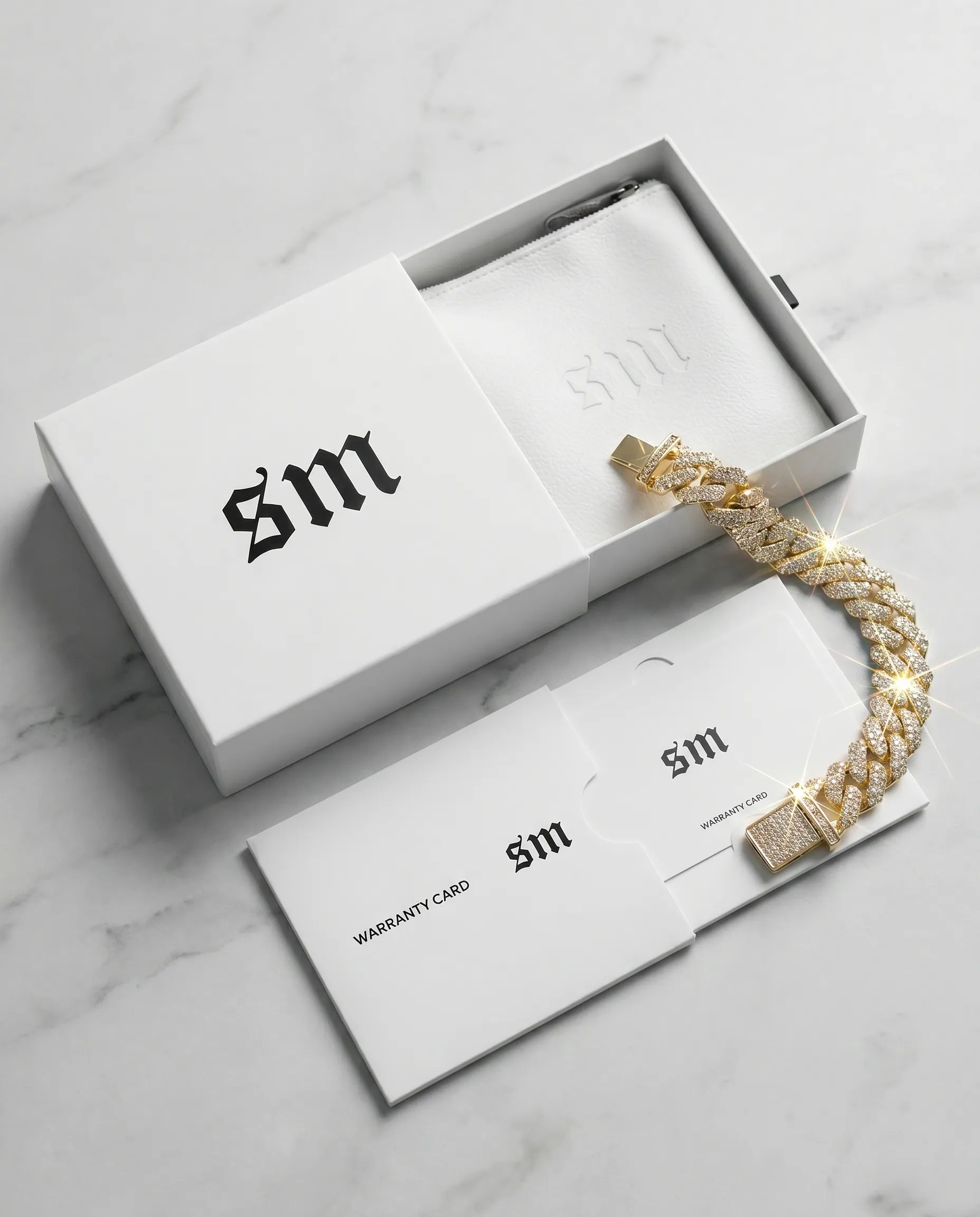14MM CUBAN PRONG BRACELET - 18K GOLD