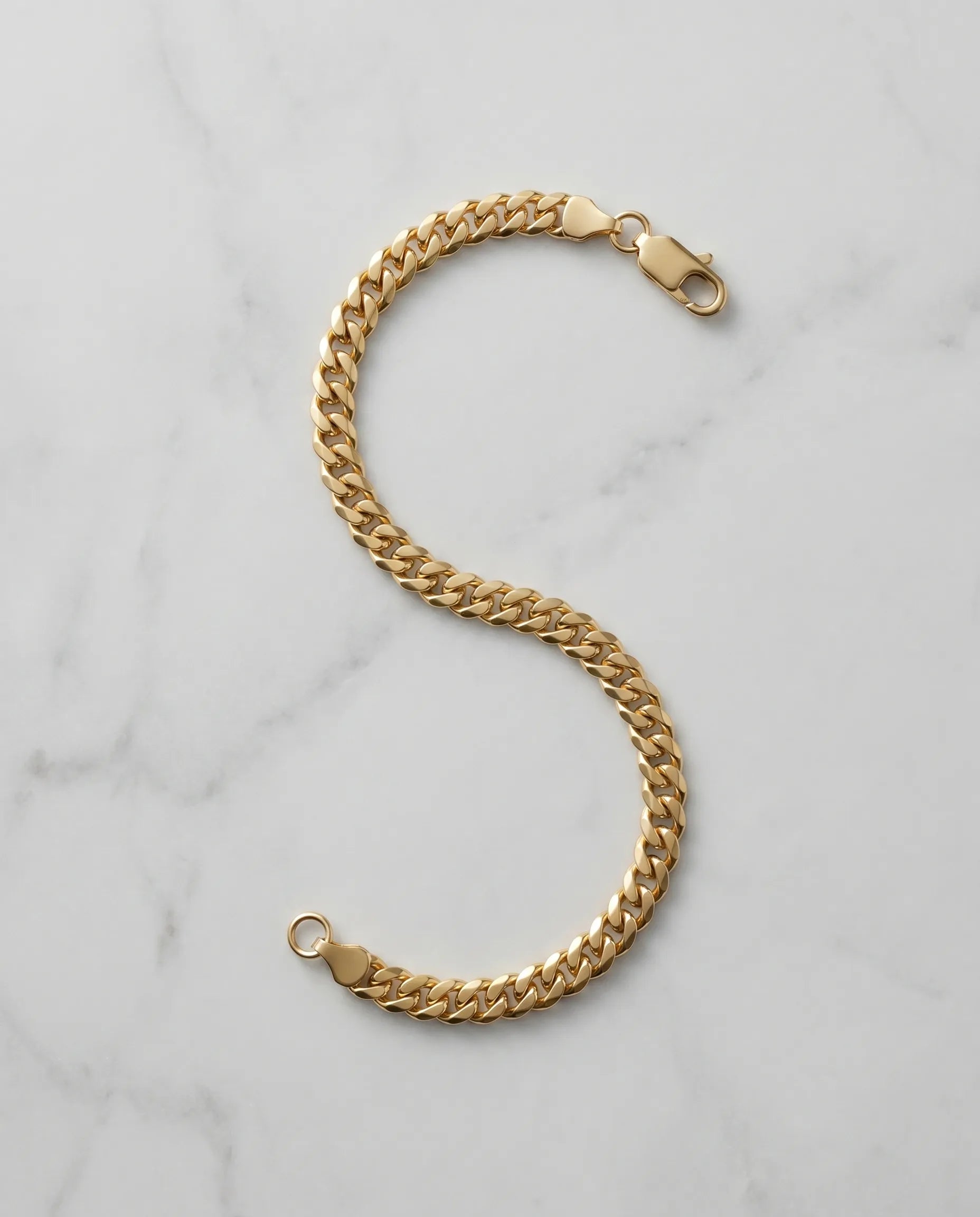 3MM CLEAN CUBAN BRACELET - 18K GOLD