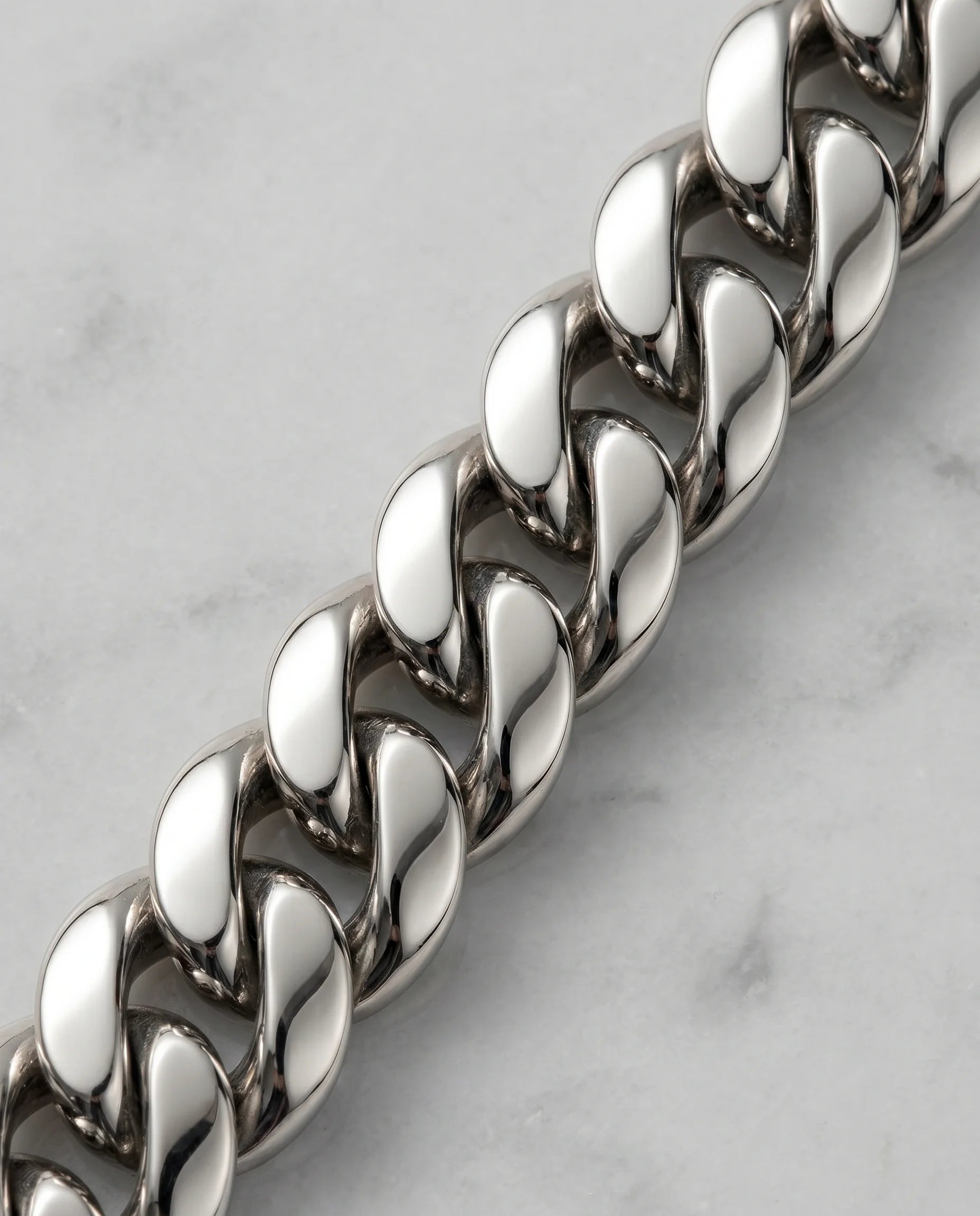 6MM CLEAN CUBAN BRACELET - WHITE GOLD