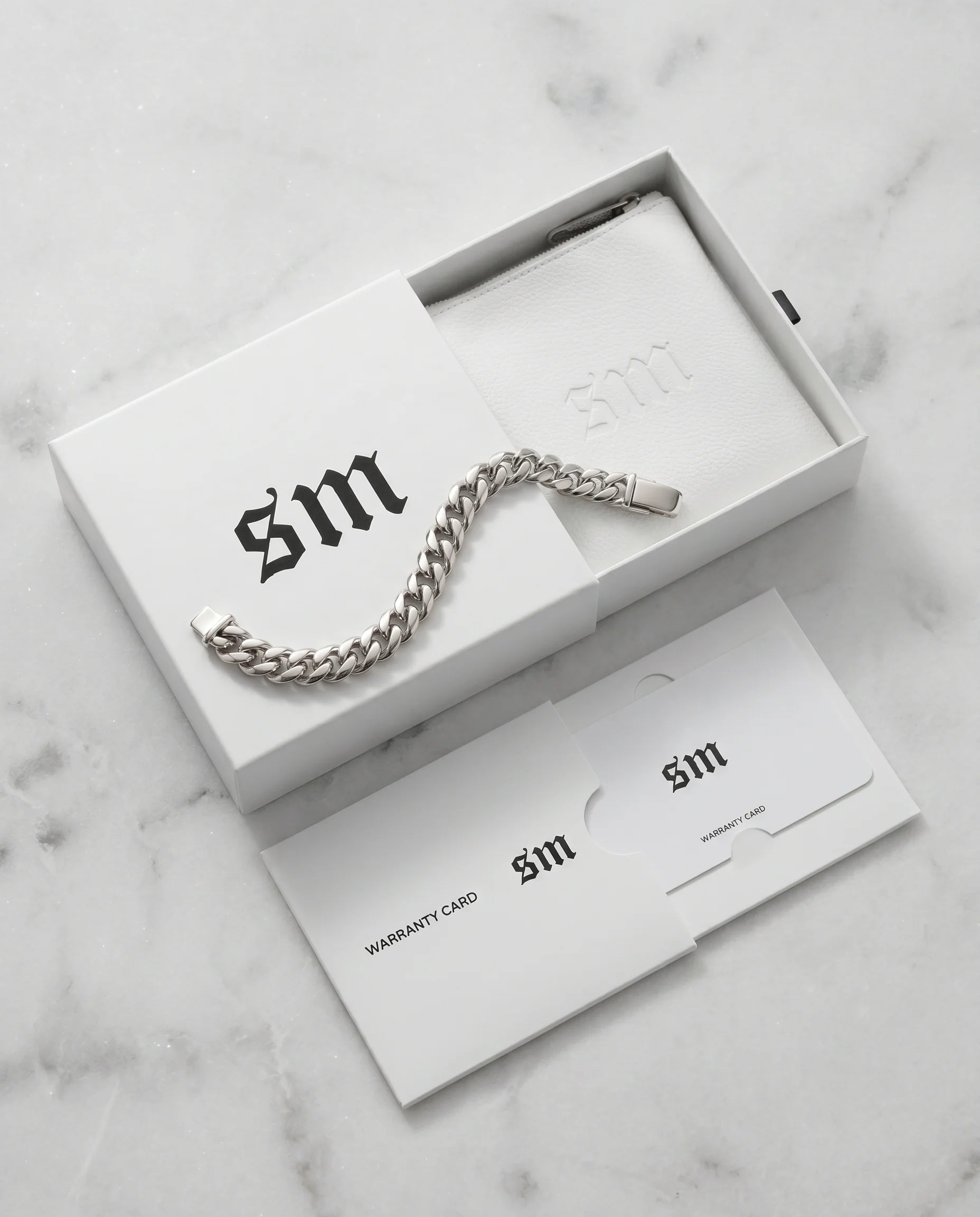 6MM CLEAN CUBAN BRACELET - WHITE GOLD